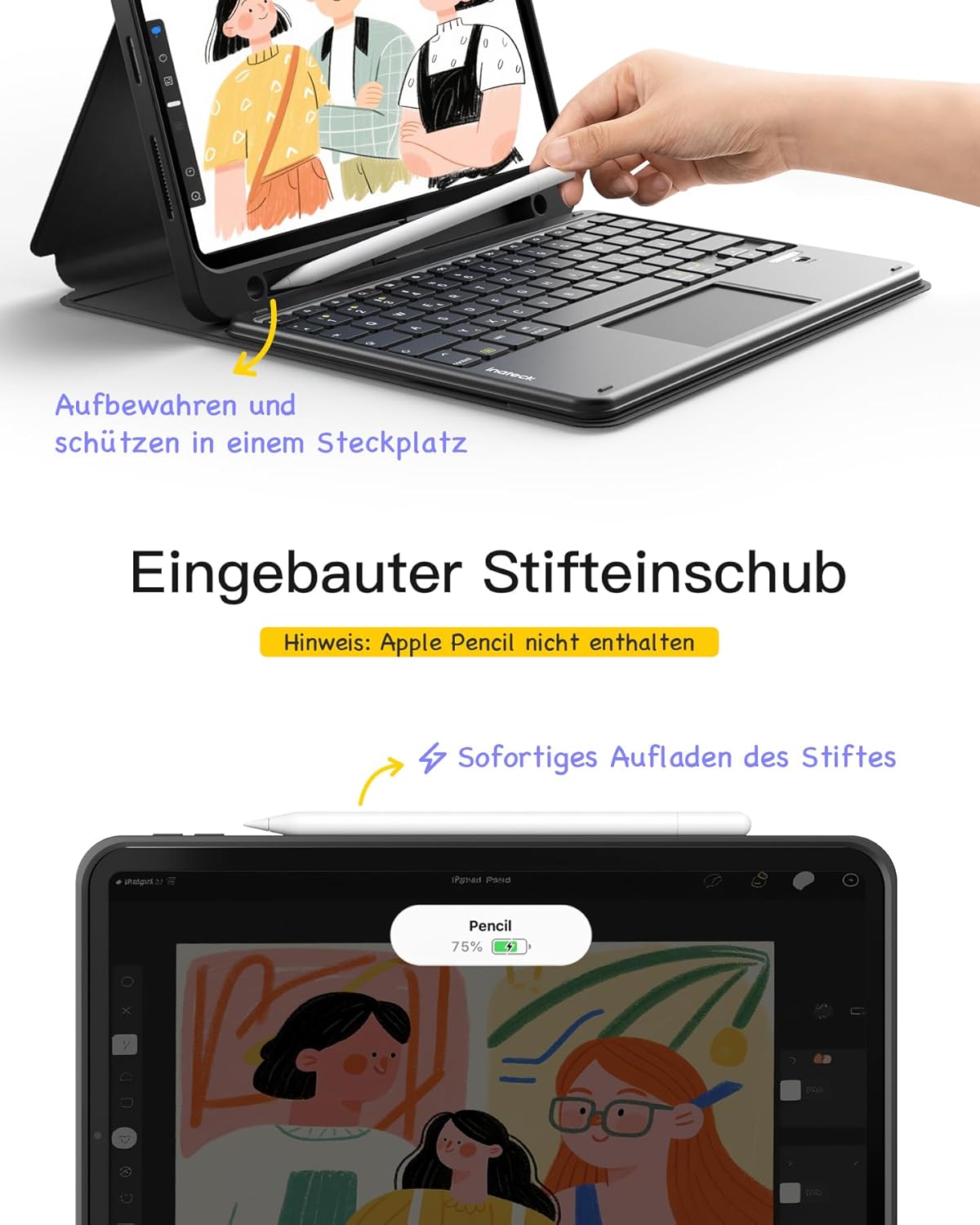 Thumbnail 6 de Inateck Classic N0001 iPad Hülle mit Tastatur 11"