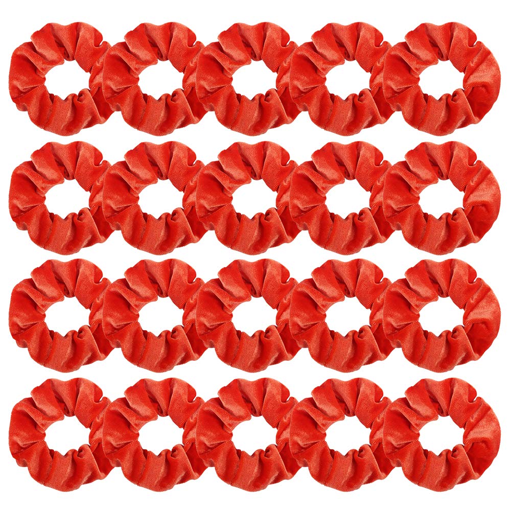 Detalle de Didder Didder-Beauty-EF283-7 Velvet Hair Scrunchies, 20-Piece Orange Set