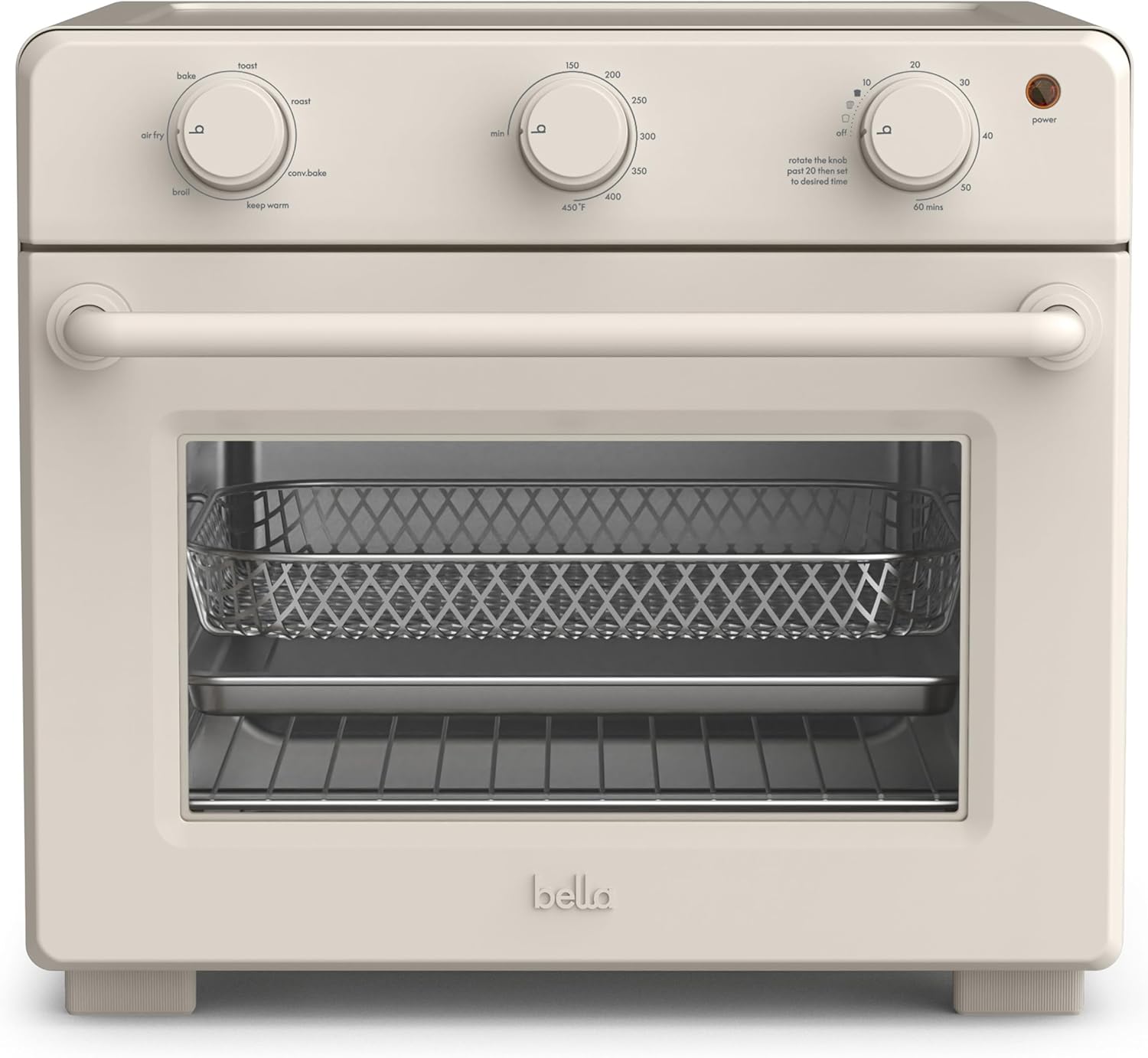 Bella Air Fry Toaster Oven (1700W) with 7 Preset Cooking Options, Auto Shutoff & Dishwasher-Safe Trays