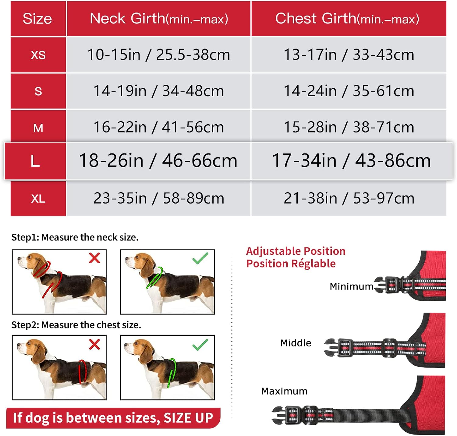 Detalle 2 de HEELE Dog Harness No-Pull Adjustable L reflective vest 🐕