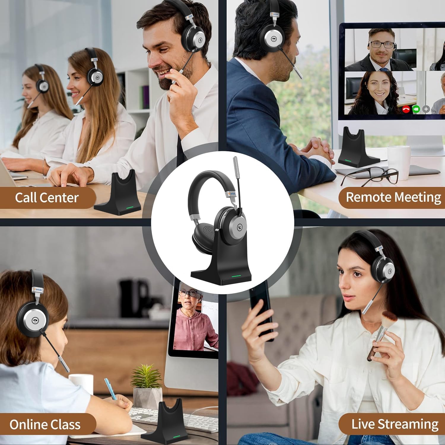 Thumbnail 4 de Wantek Wireless Headset 45h battery