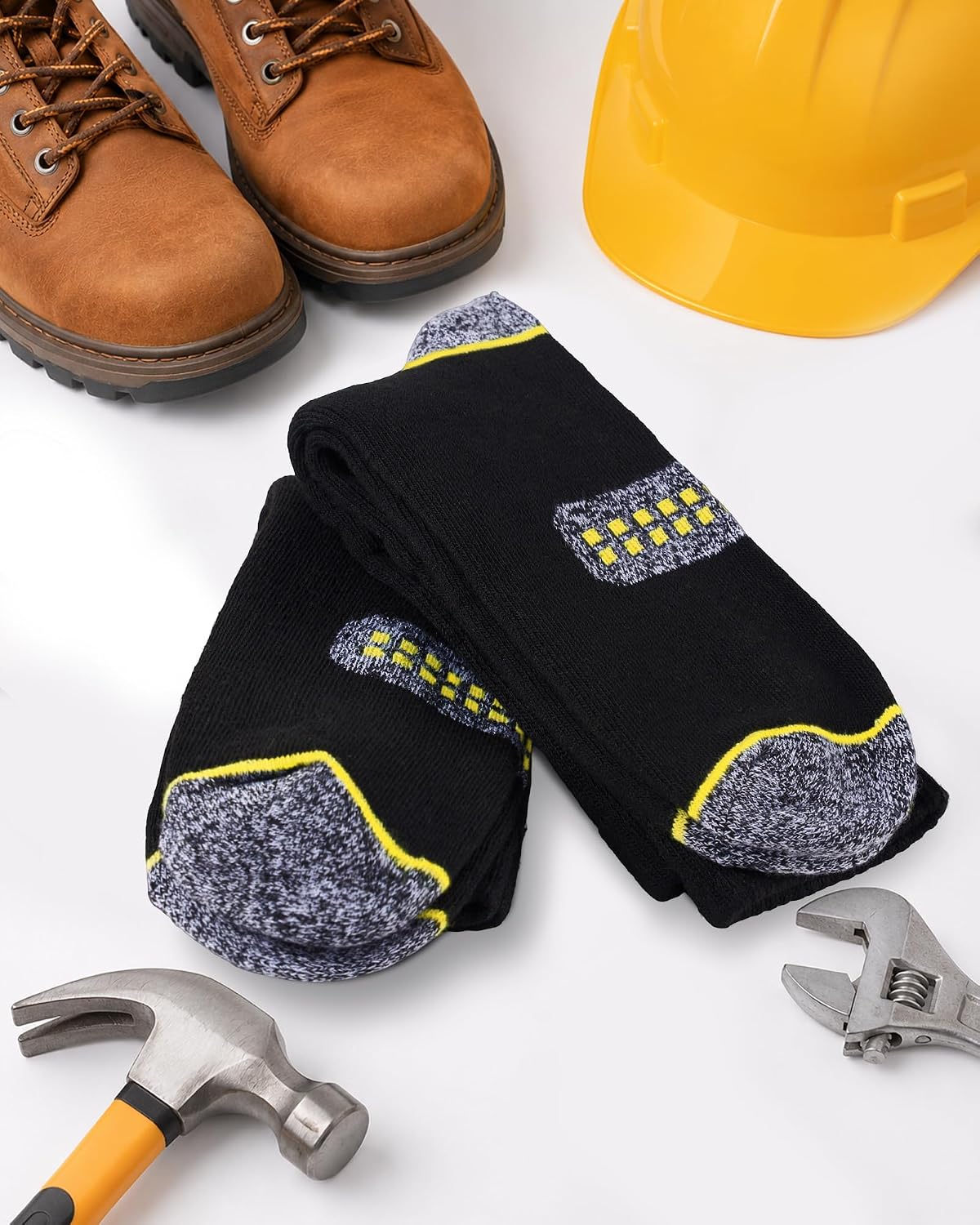 Detalle 2 de pandaplay Men's Work Socks, 10 Pairs