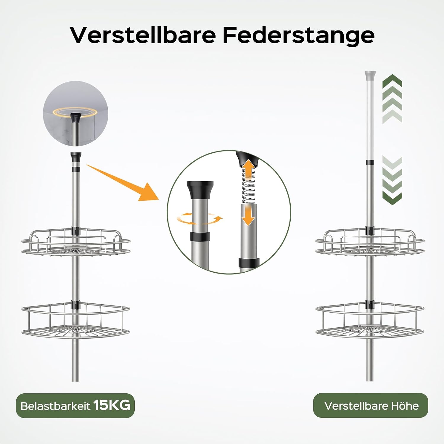 Detalle 2 de HAMITOR HAMITOR Duschablage Eck, 4-stufig