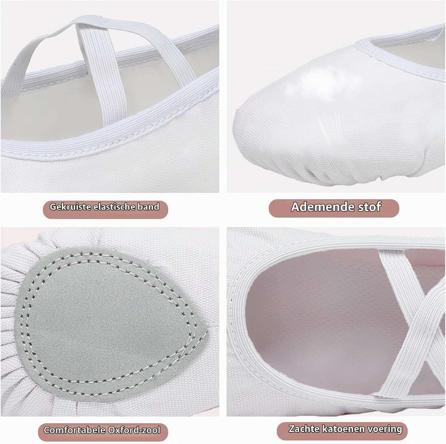 Detalle 1 de Acfoda canvas-balletschoenen voor kinderen en volwassenen, EU 22-44