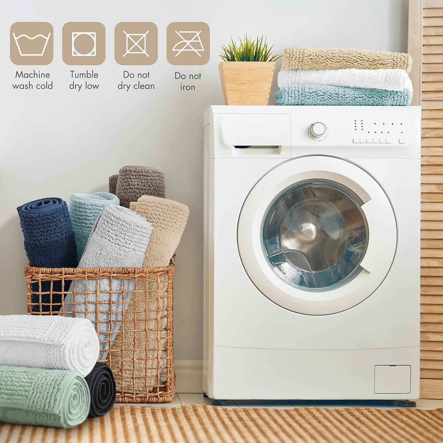 Thumbnail 5 de Madison Park Splendor Cotton Bath Rug 21x34