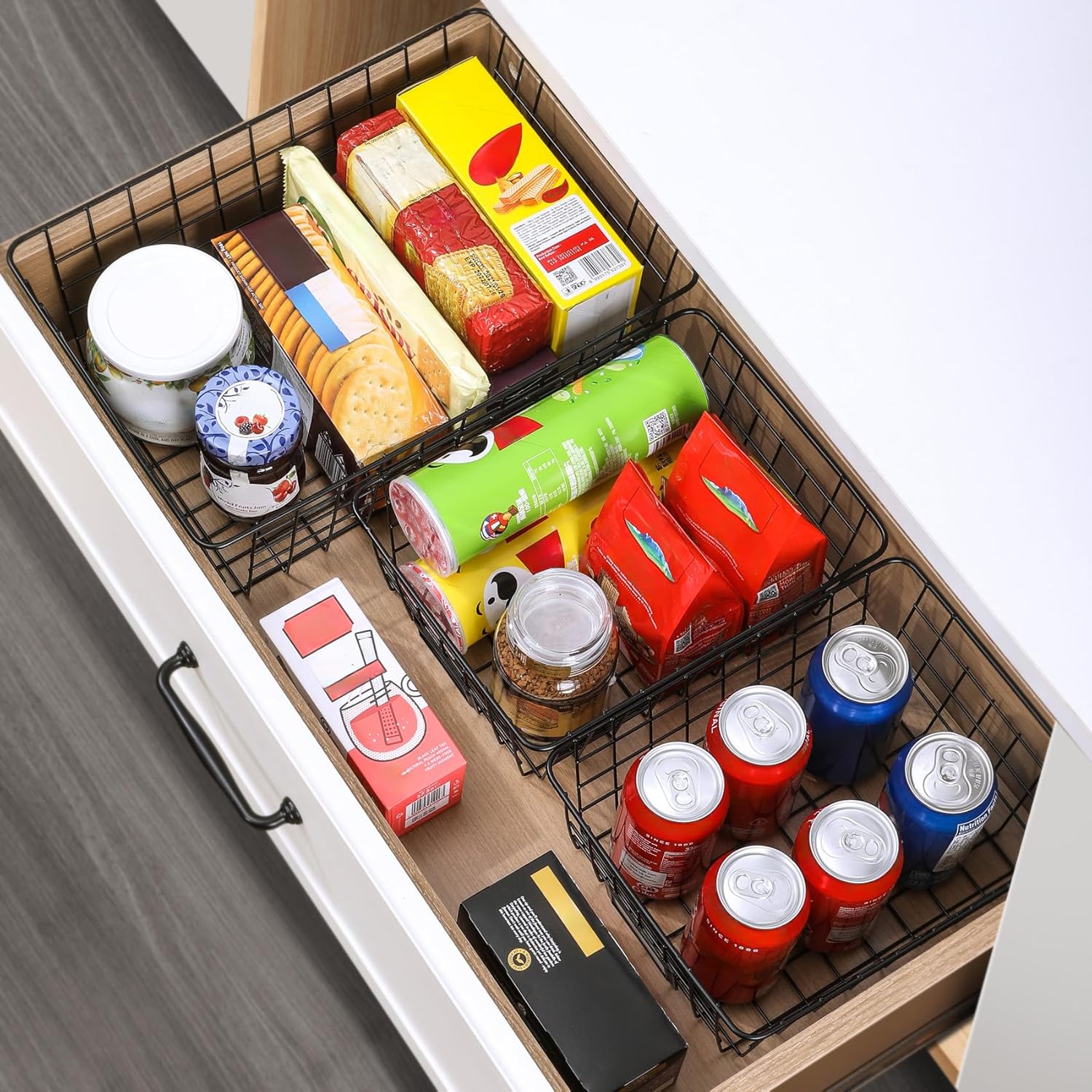 Thumbnail 4 de 8 Set, Extra Large Wire Baskets for Organizing with Labels