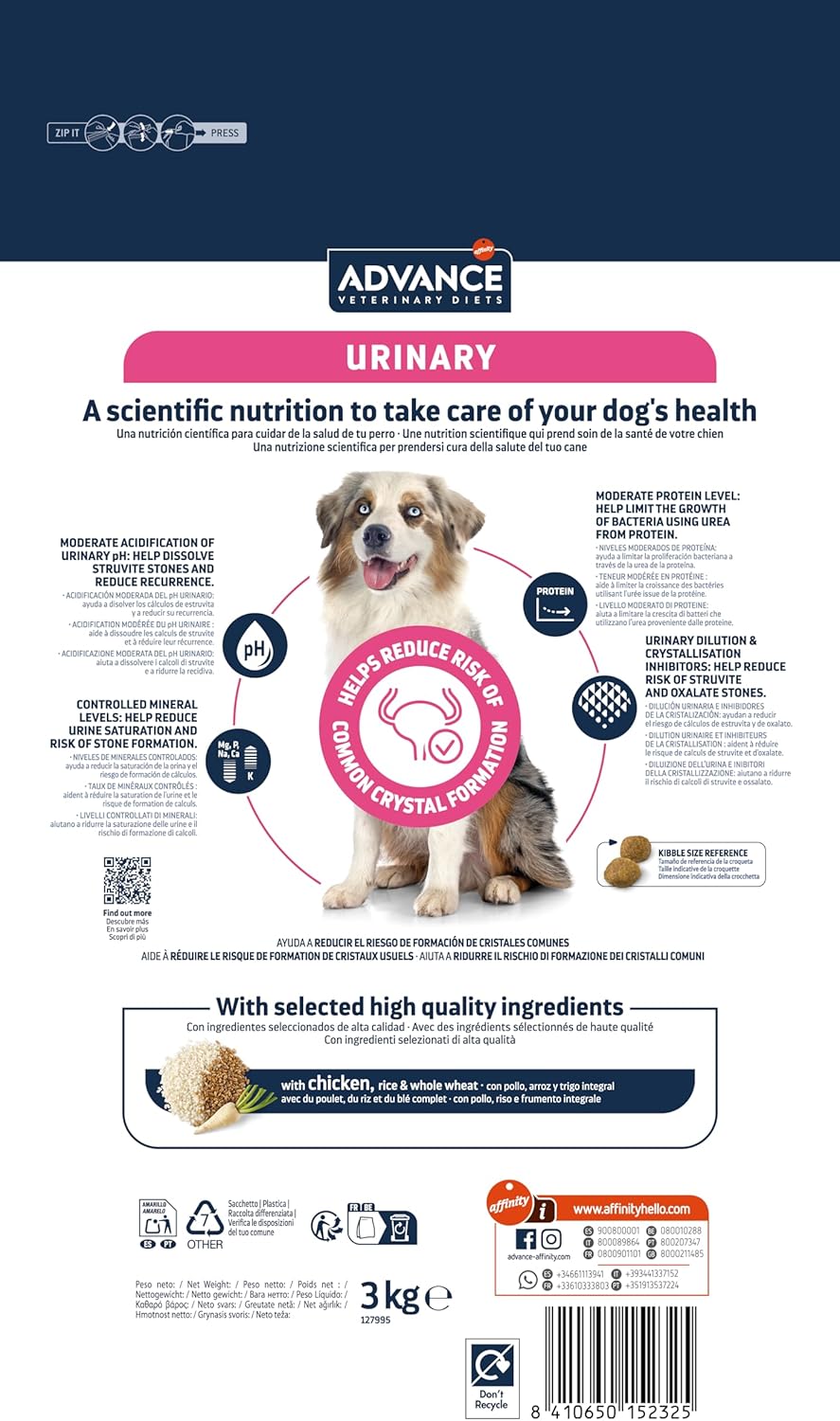 Detalle 2 de affinity ADVANCE VETERINARY DIETS Urinary 12 kg