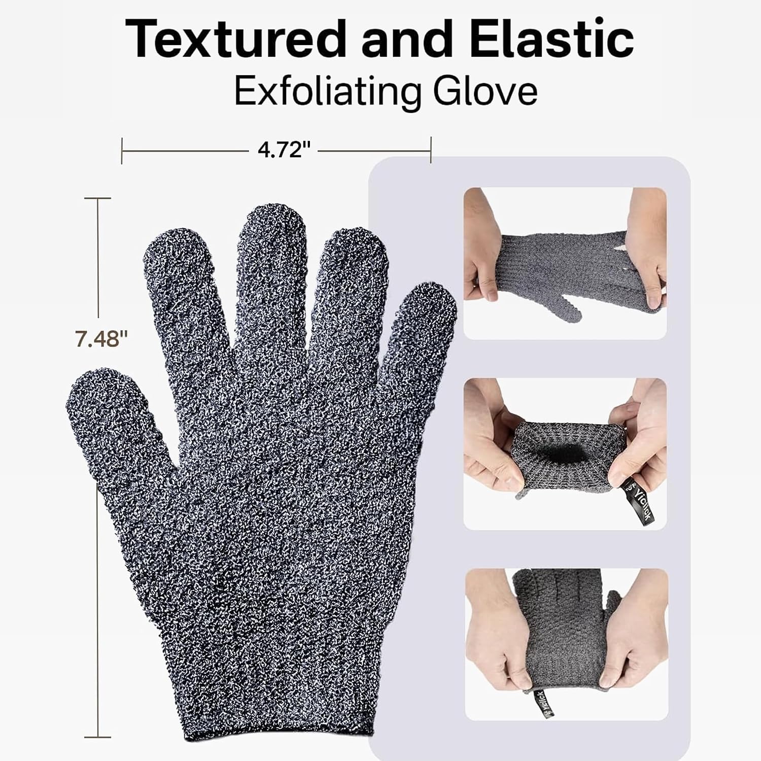 Thumbnail 5 de Yiclick exfoliating gloves 4 pcs scrubbers