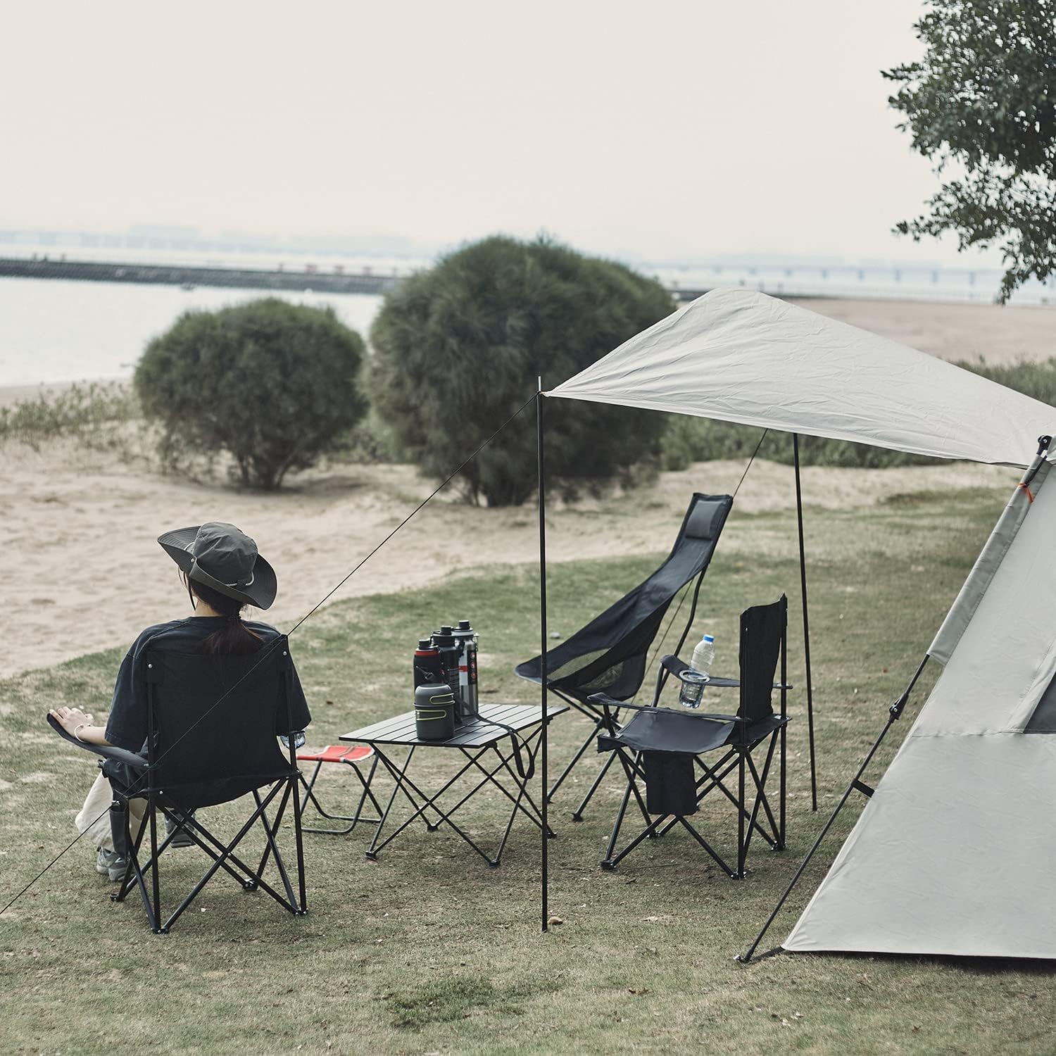 Detalle 2 de Damei Century 4-Pack Folding Camping Chair for Beach