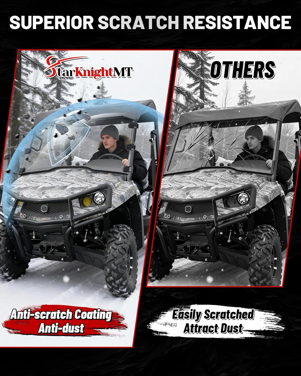 Thumbnail 2 de StarknightMT Gator Windshield Polycarbonate