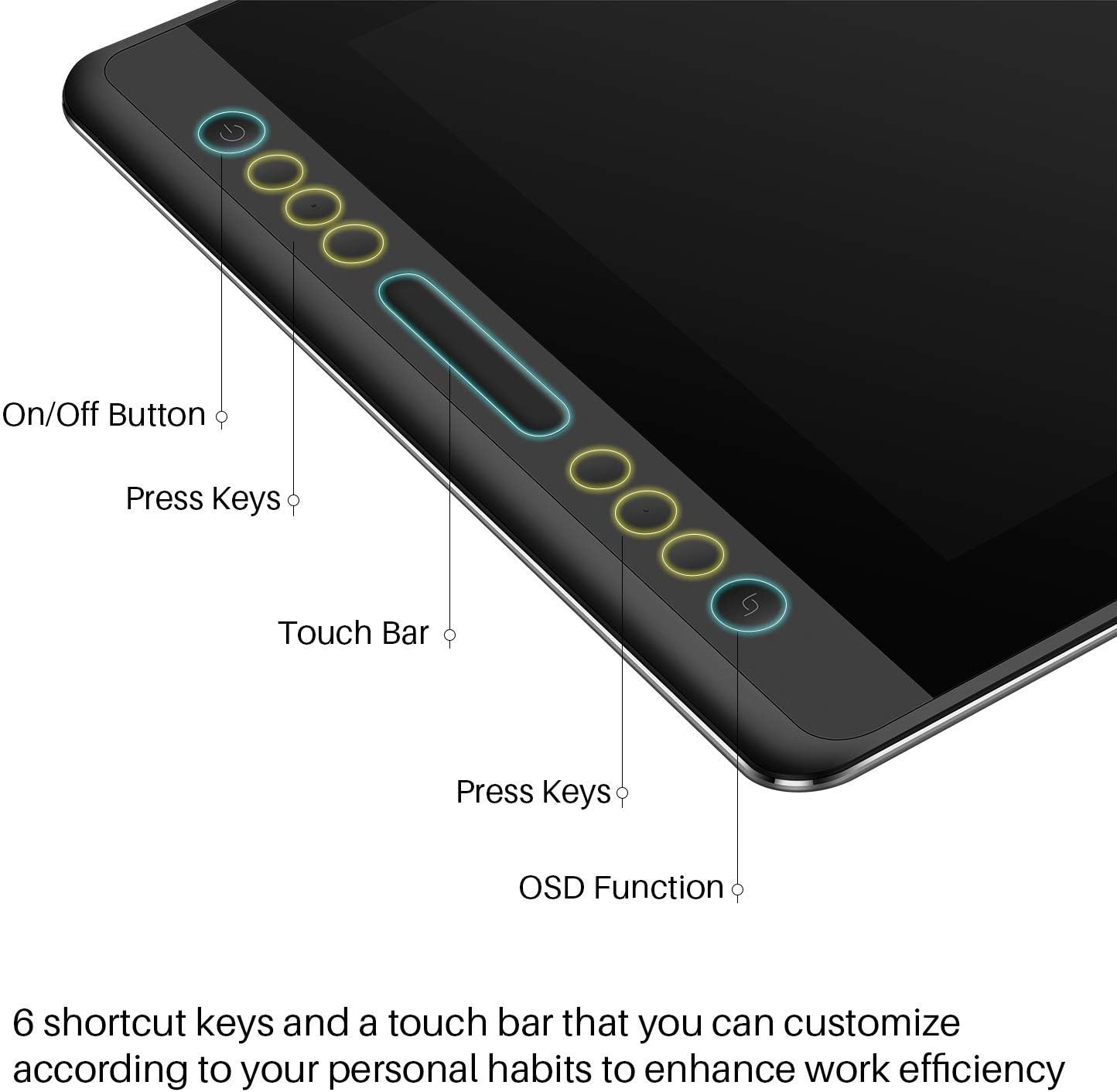 Detalle 1 de HUION Kamvas Pro 16 15.6-inch IPS Graphics Tablet with Anti-Glare Screen