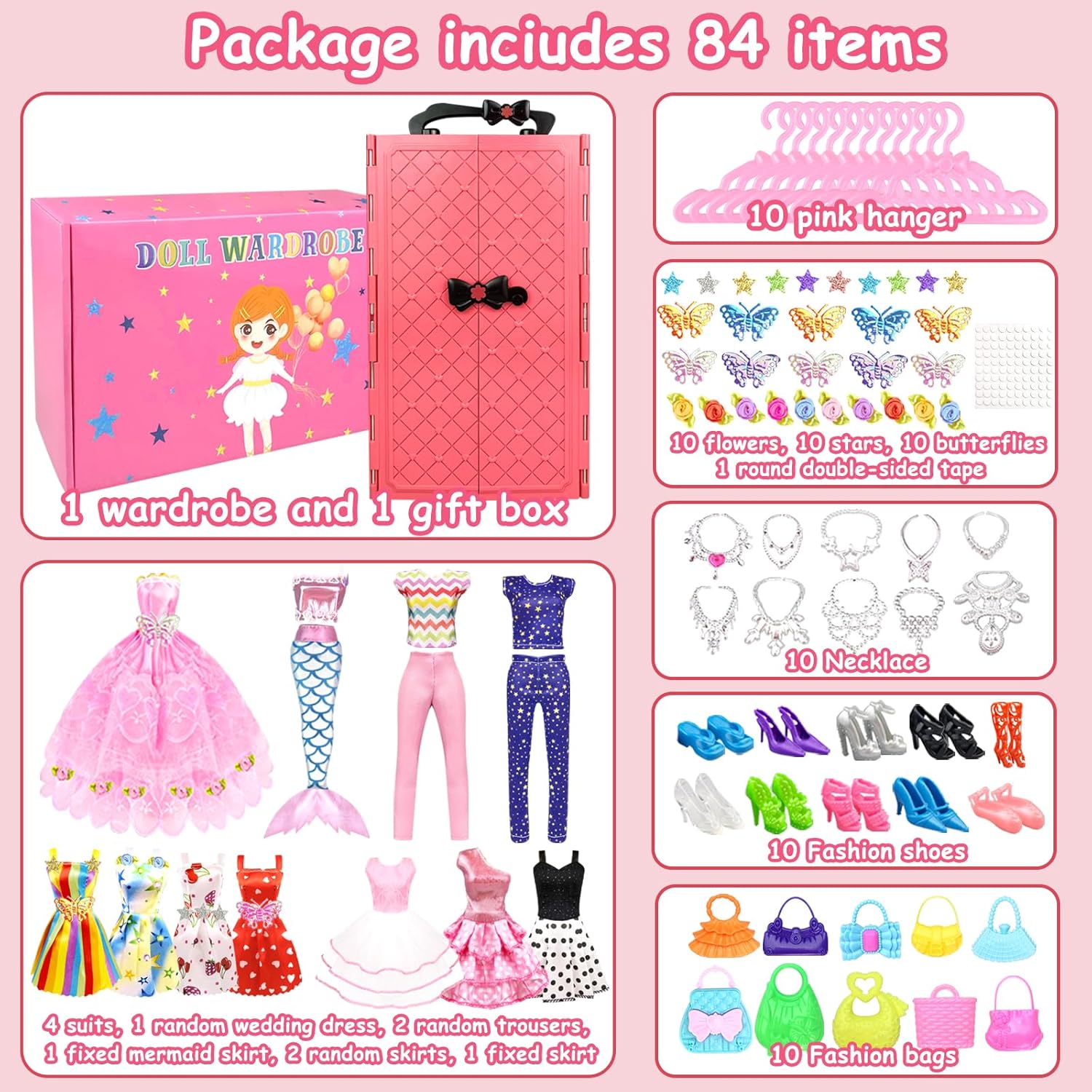 Detalle 2 de Puppenoutfit 11,5 Zoll Kleiderschrank Set