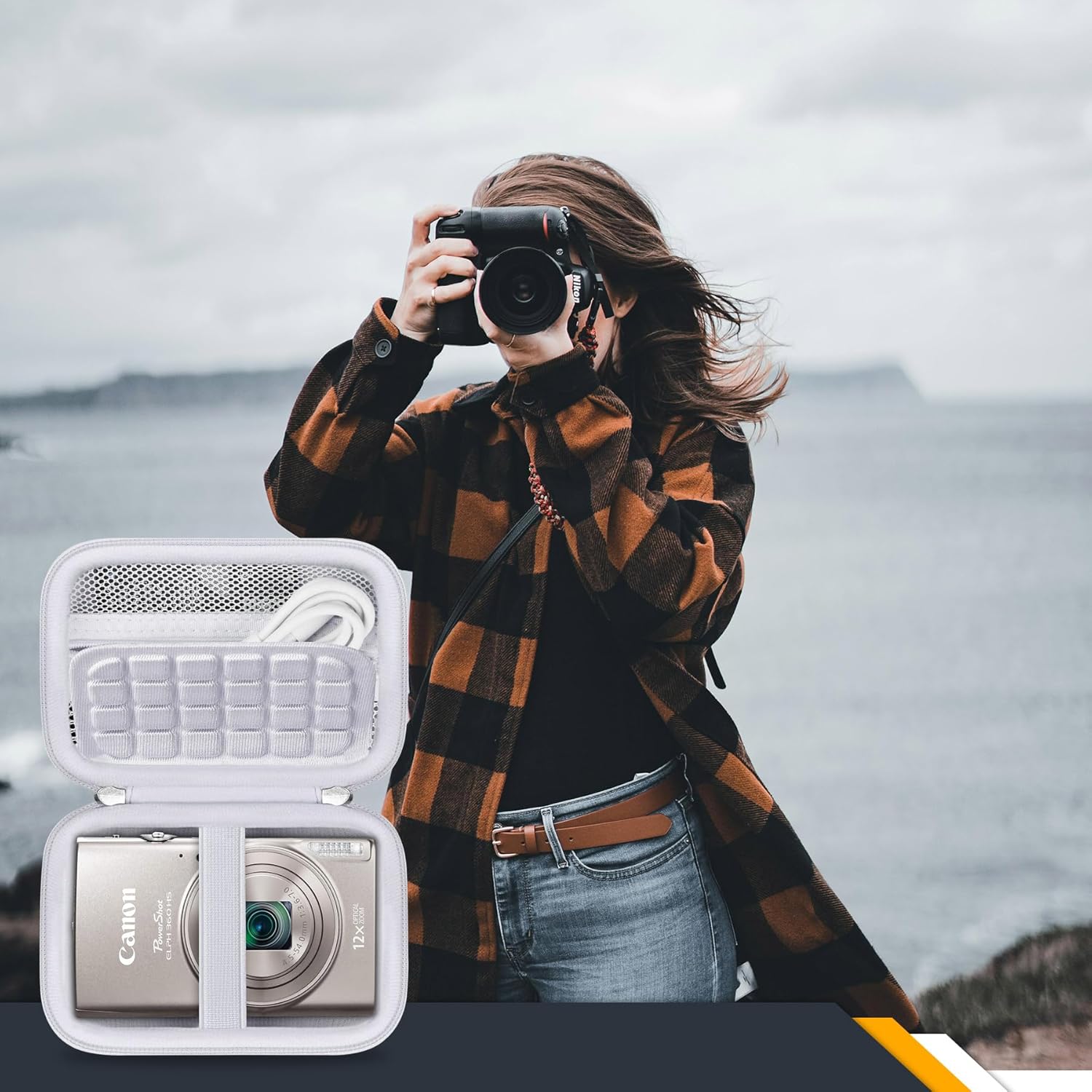 Thumbnail 6 de RAIALL Carrying Case for Canon IXUS 185/285 and Sony Cybershot DSC-W830 – Durable Hard Shell Travel Case