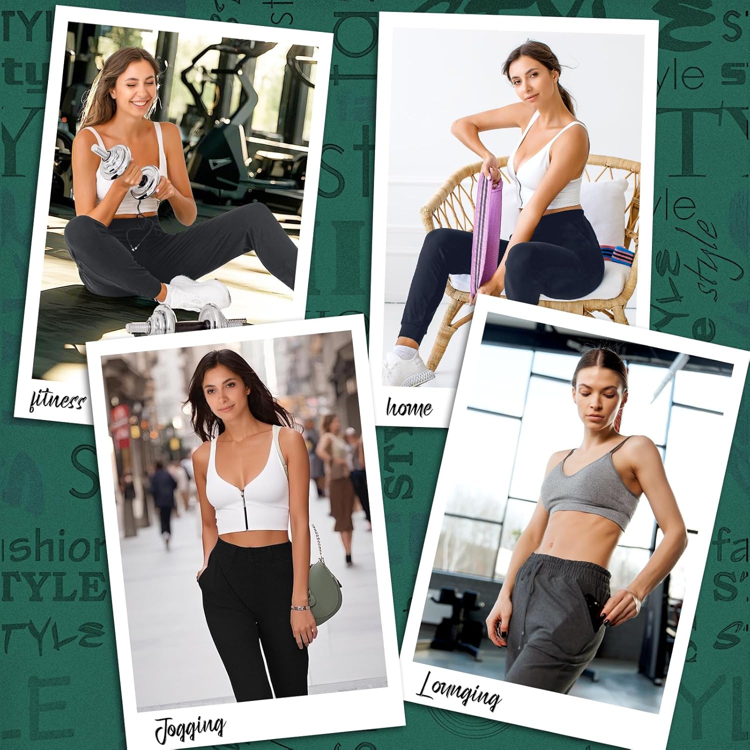 Detalle de Walifrey Women's Joggers with Pockets: Comfortable Everyday Lounging and Activewear