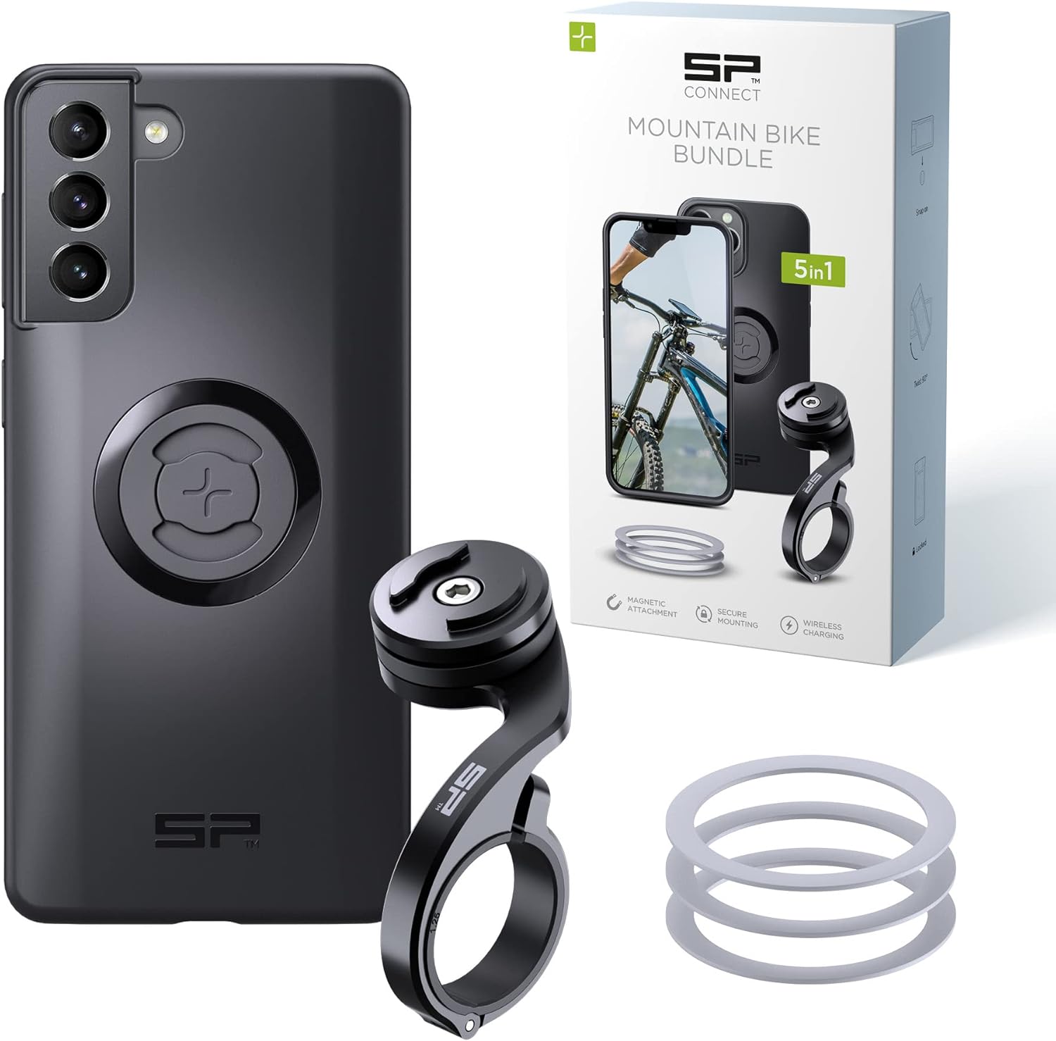 Detalle de SP CONNECT Mountain Bike Bundle SPC+ per Samsung S21+ | Supporto impermeabile e sistema magnetico per manubrio
