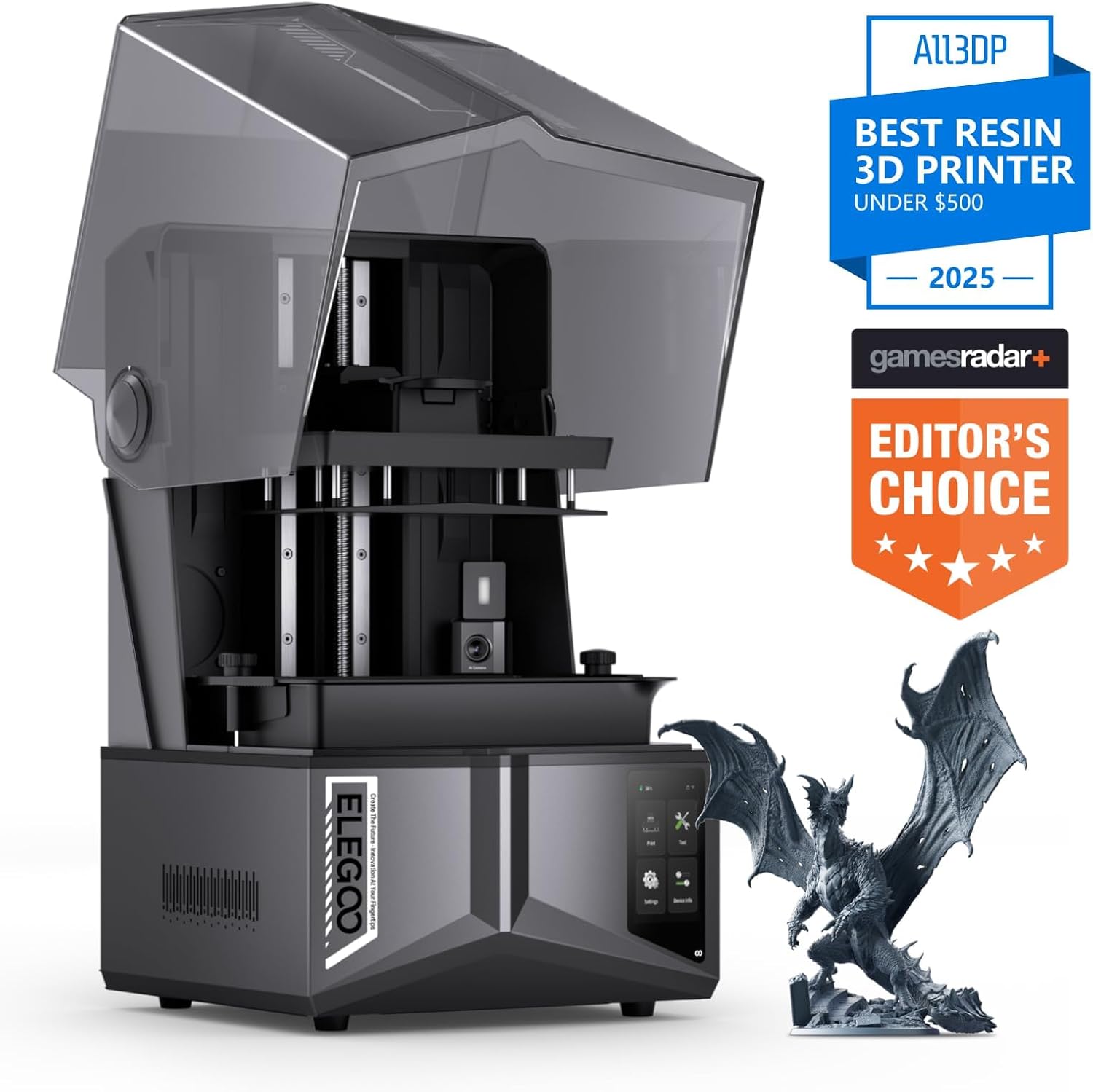 Thumbnail 1 de ELEGOO Saturn 4 Ultra 16K Resin 3D Printer with 10" 16K Mono LCD and Flip-up Lid