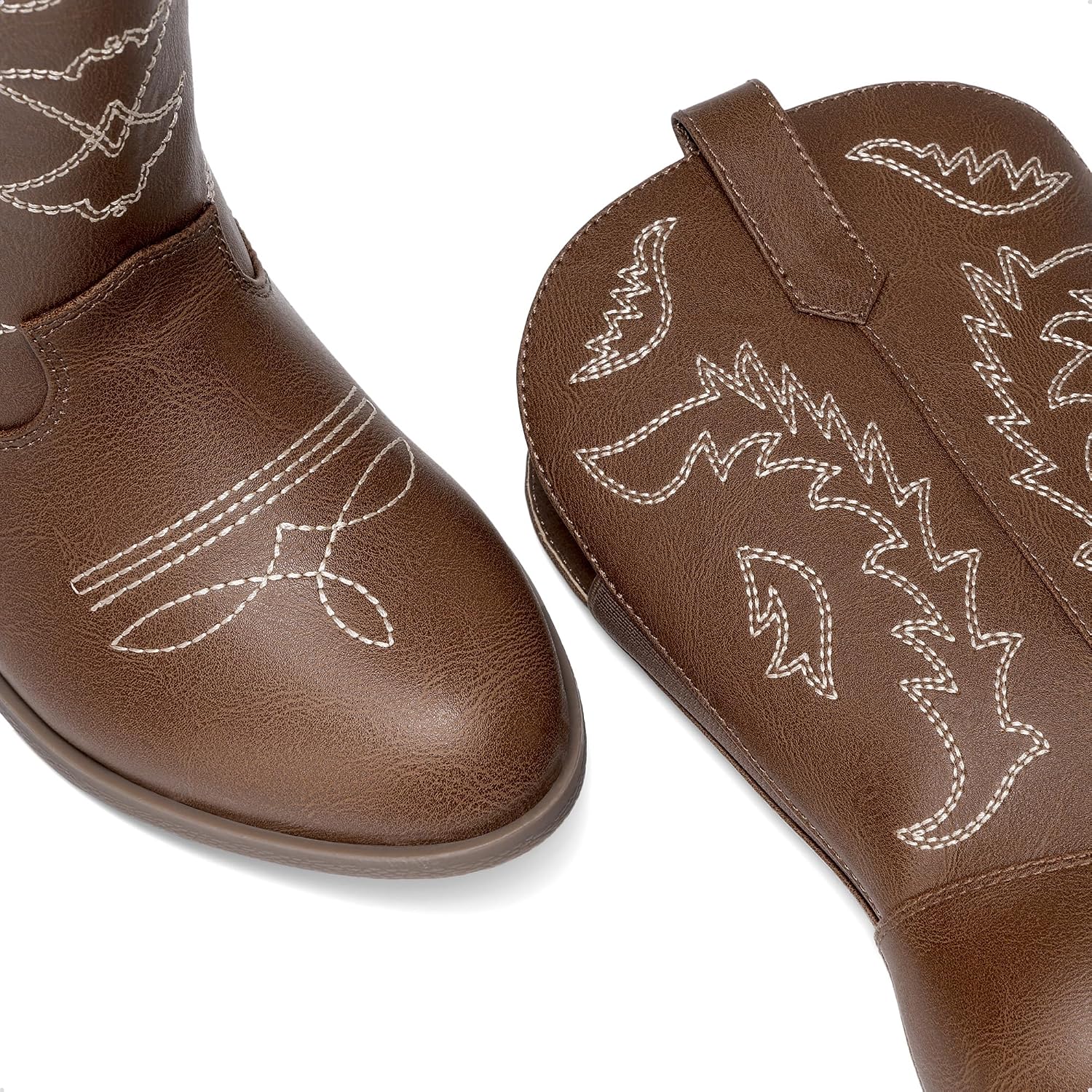 Detalle 1 de DREAM PAIRS Girls' Cowboy Boots, Mid-Calf