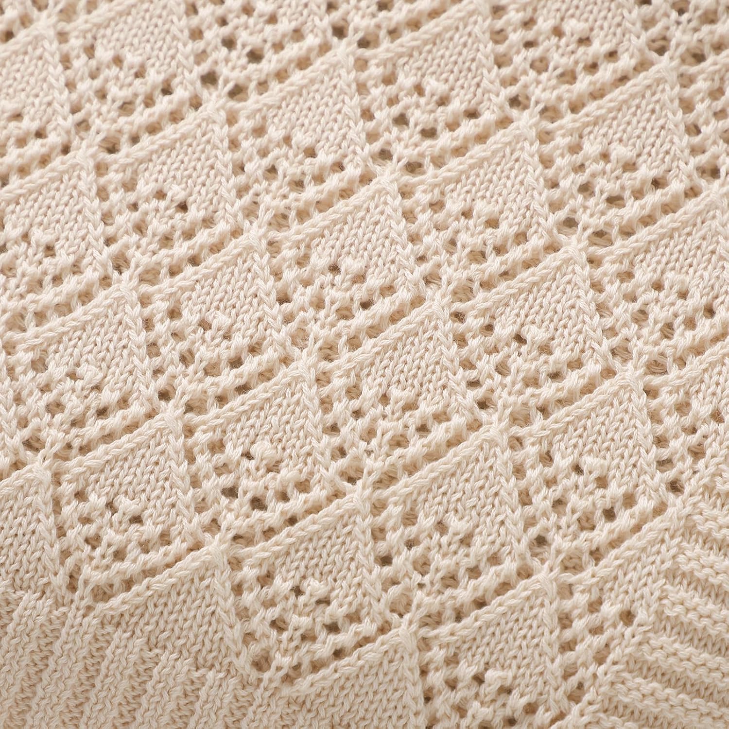 Thumbnail 3 de Neiwech cellular baby blanket 100 x 80cm beige