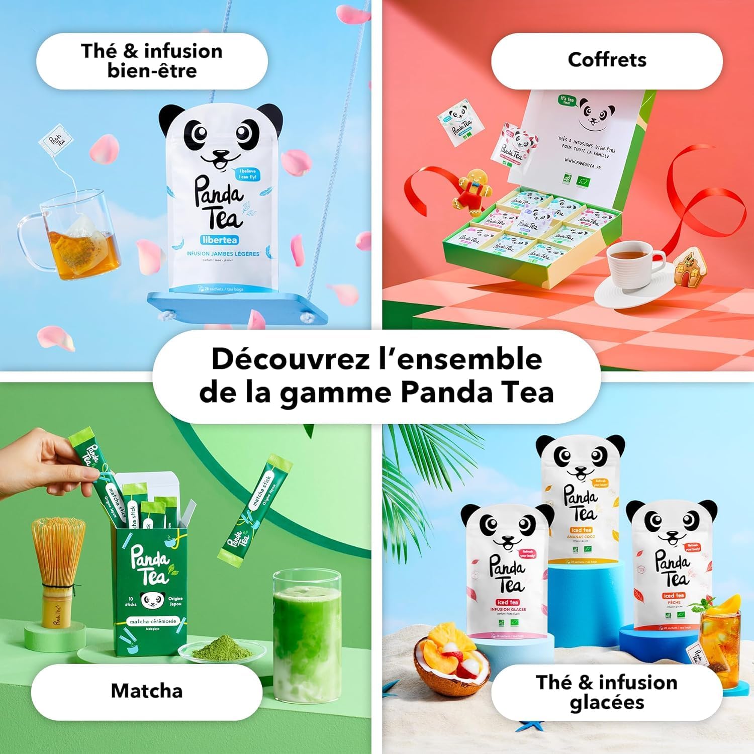 Thumbnail 6 de Panda Tea - Slim Tea Framboise Gingembre : thé vert bio detox & perte de poids en 28 sachets