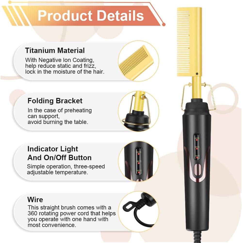Detalle 2 de Flintronic Electric Hot Comb 160-200°C