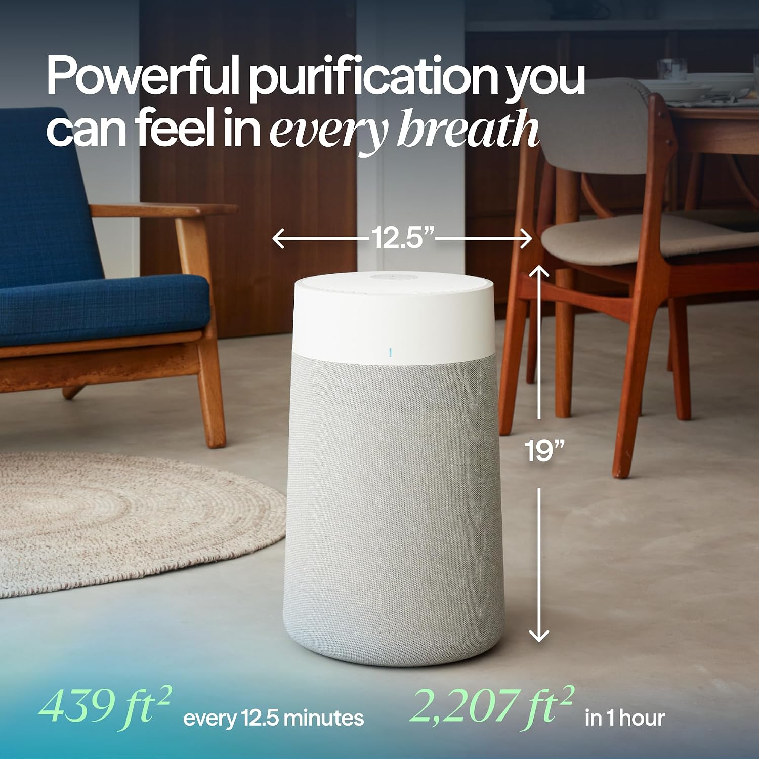 Detalle de BLUEAIR Air Purifier for Medium Rooms, 1,858 sq ft