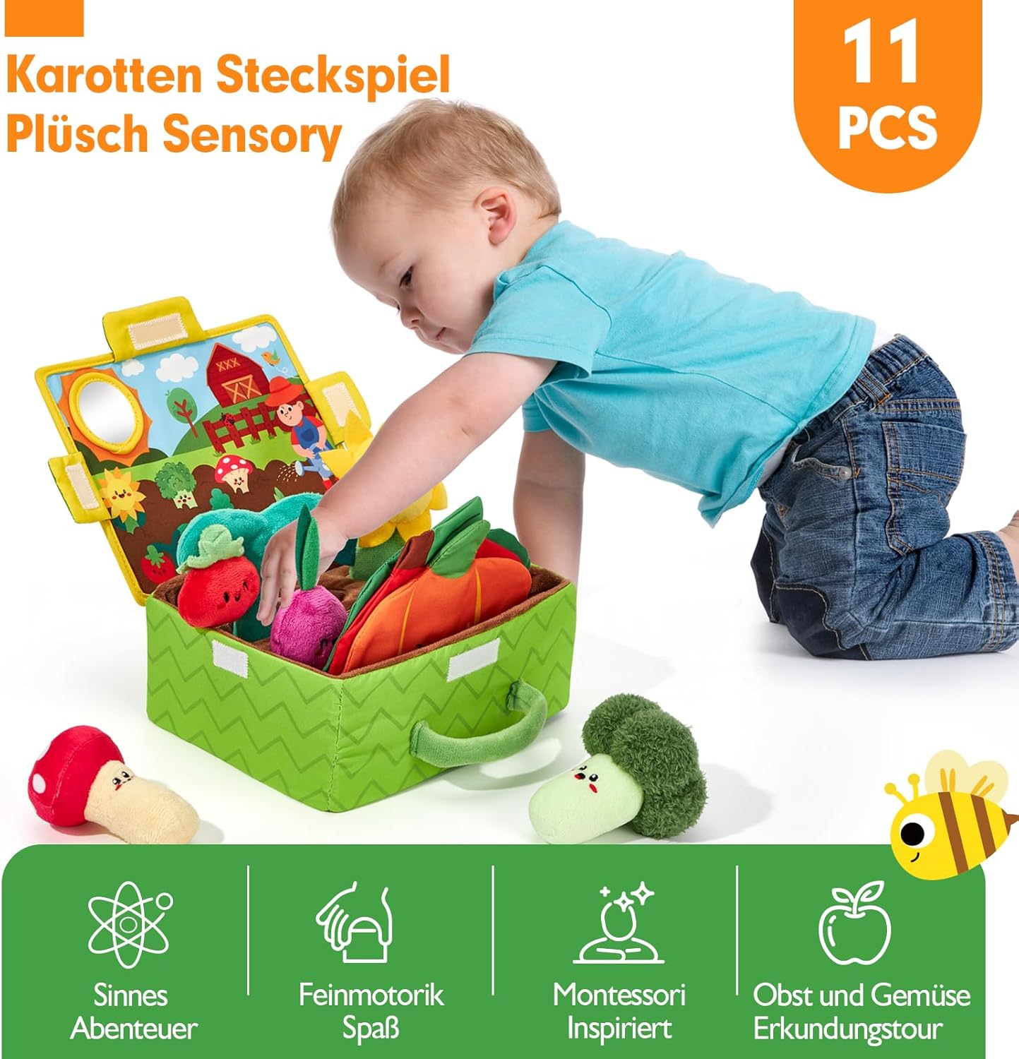 Detalle 2 de hahaland Rübe Ziehen Montessori Spielzeug Baby