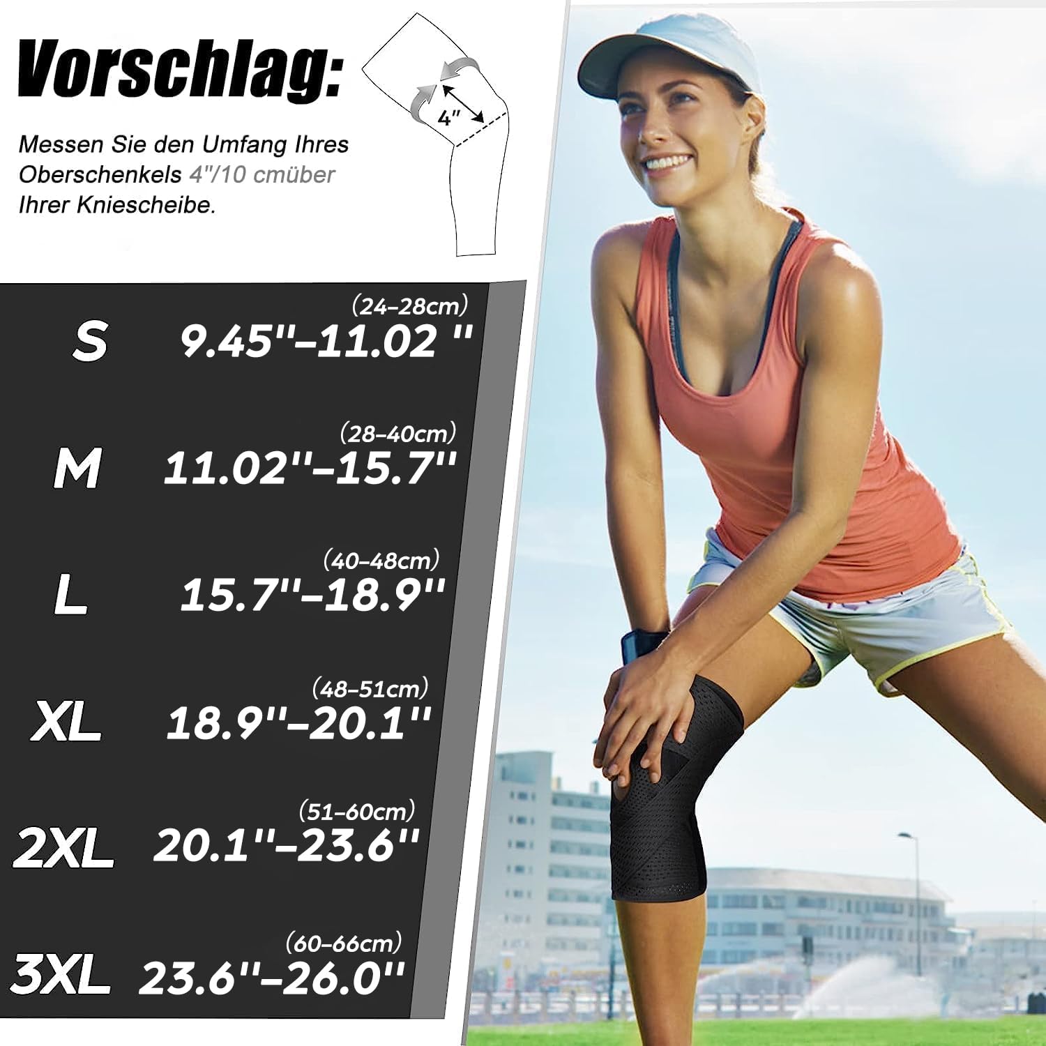Thumbnail 4 de NEENCA Knieschmerzen Bandage mit Luftgitterstoff – Kniestütze mit Stabilisatoren und offener Patella für Meniskus, ACL & Arthritis