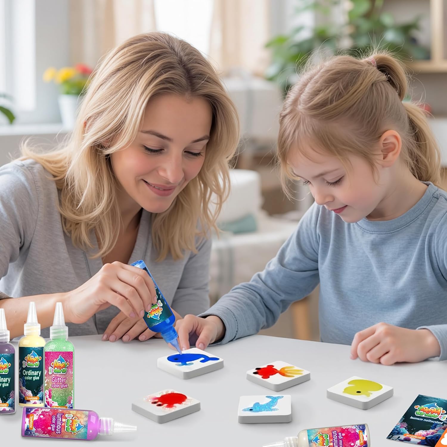 Detalle de Timetome Magic Water Elf Toy Kit for Kids (20 Gels + 10 Molds) — DIY Squishy Maker with Glitter & Glow Gels