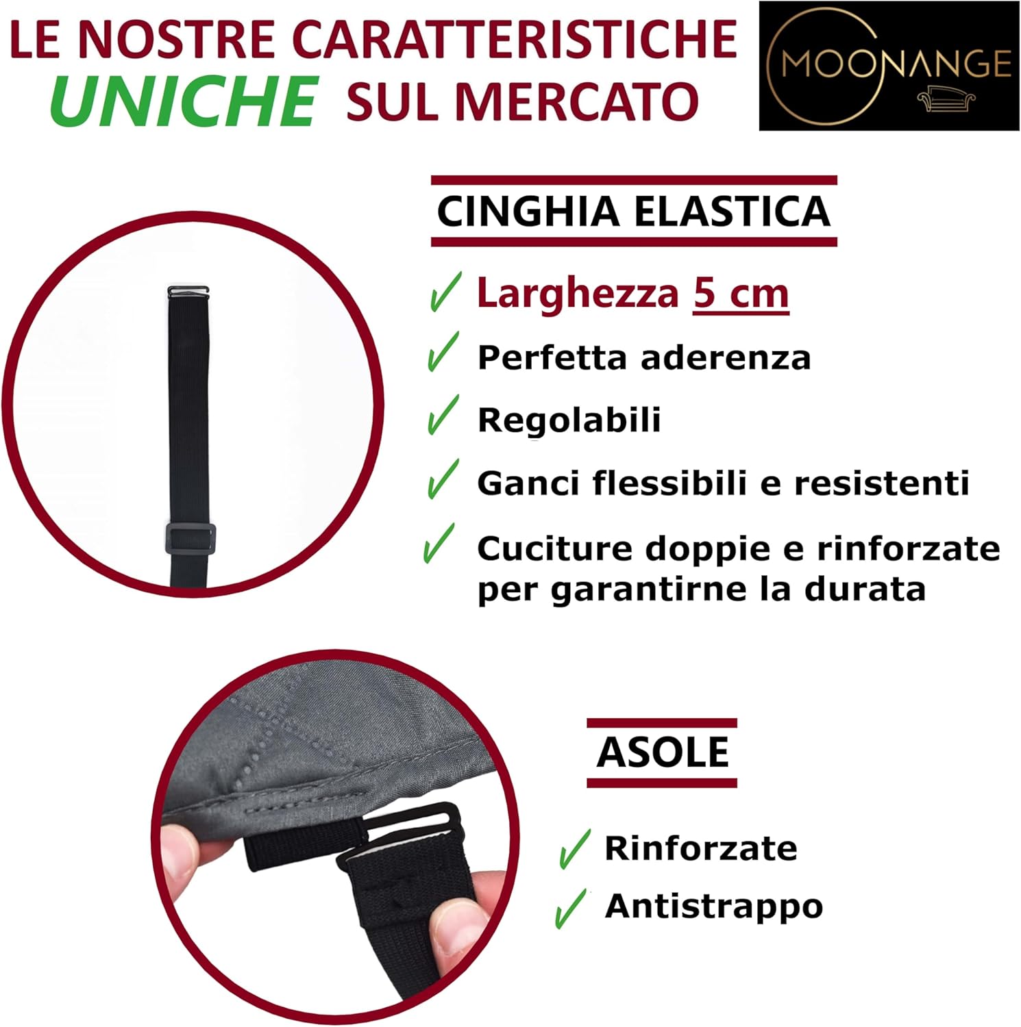 Thumbnail 2 de Moonange Copripoltrona 55 cm Bordeaux