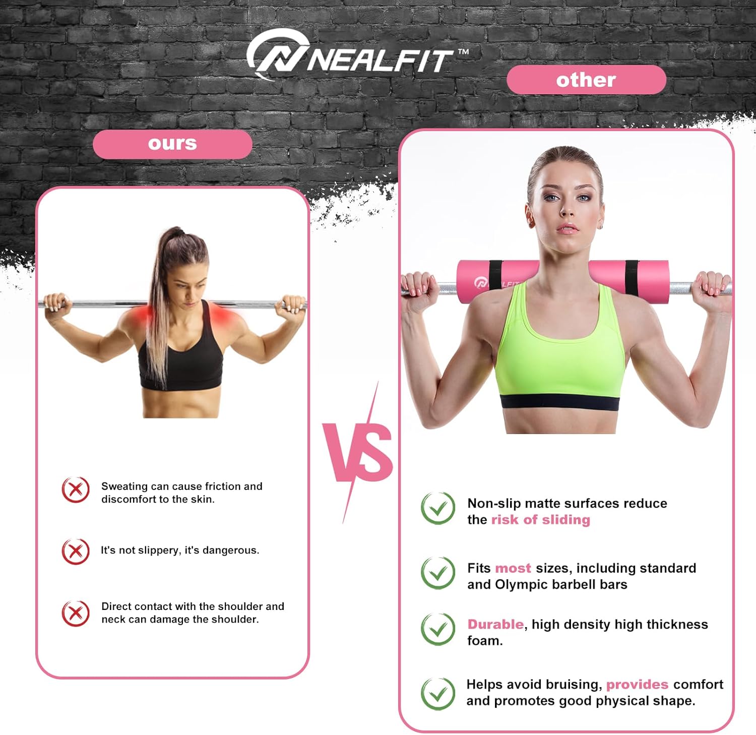 Thumbnail 4 de NEALFIT Barbell Pad Squat Pad for Squats – A pragmatic, durable bar pad for safer lifting
