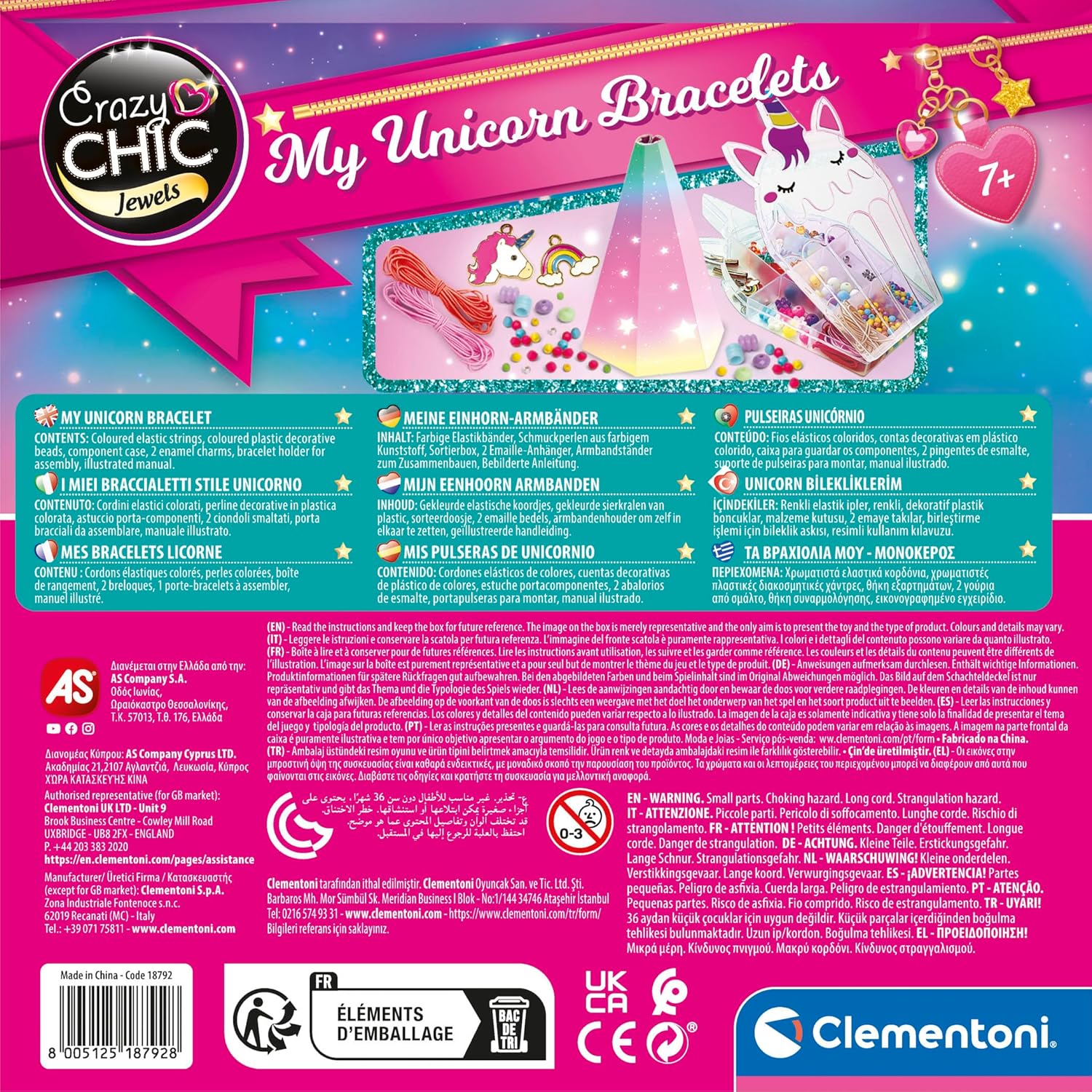 Thumbnail 2 de Clementoni Crazy Chic My Unicorn Bracelets (18792) – DIY-Armbänder-Set für Mädchen ab 7 Jahren