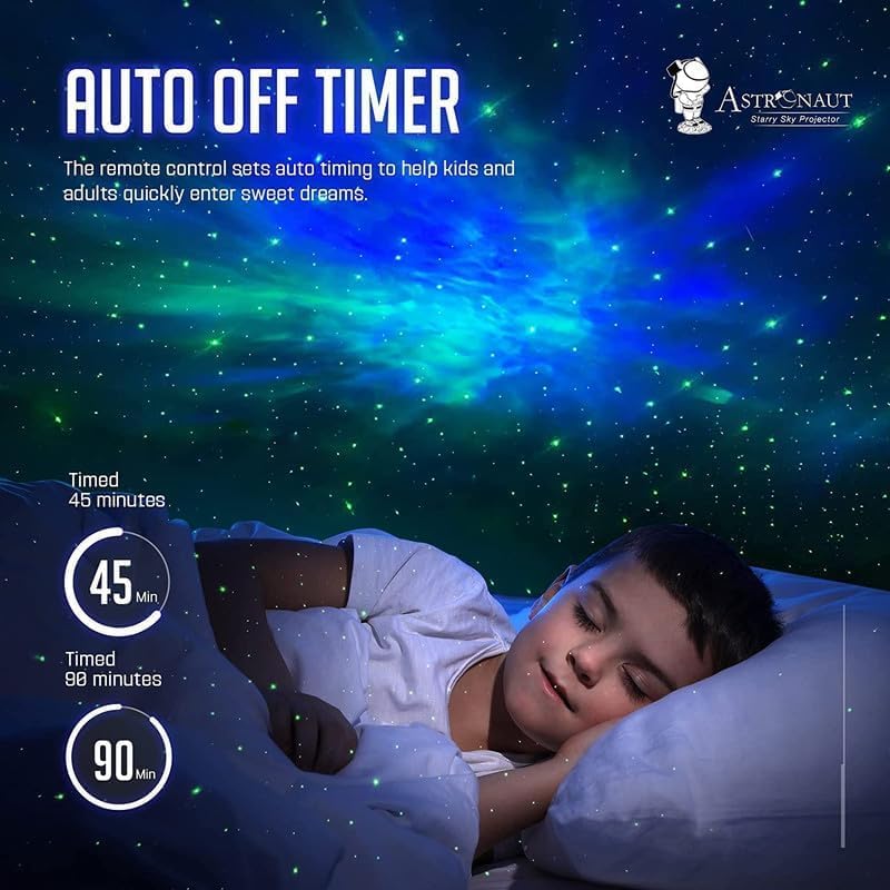 Detalle 2 de Mooyran TYD-YHY-001 Astronaut Star Projector with 360° Head and Timer