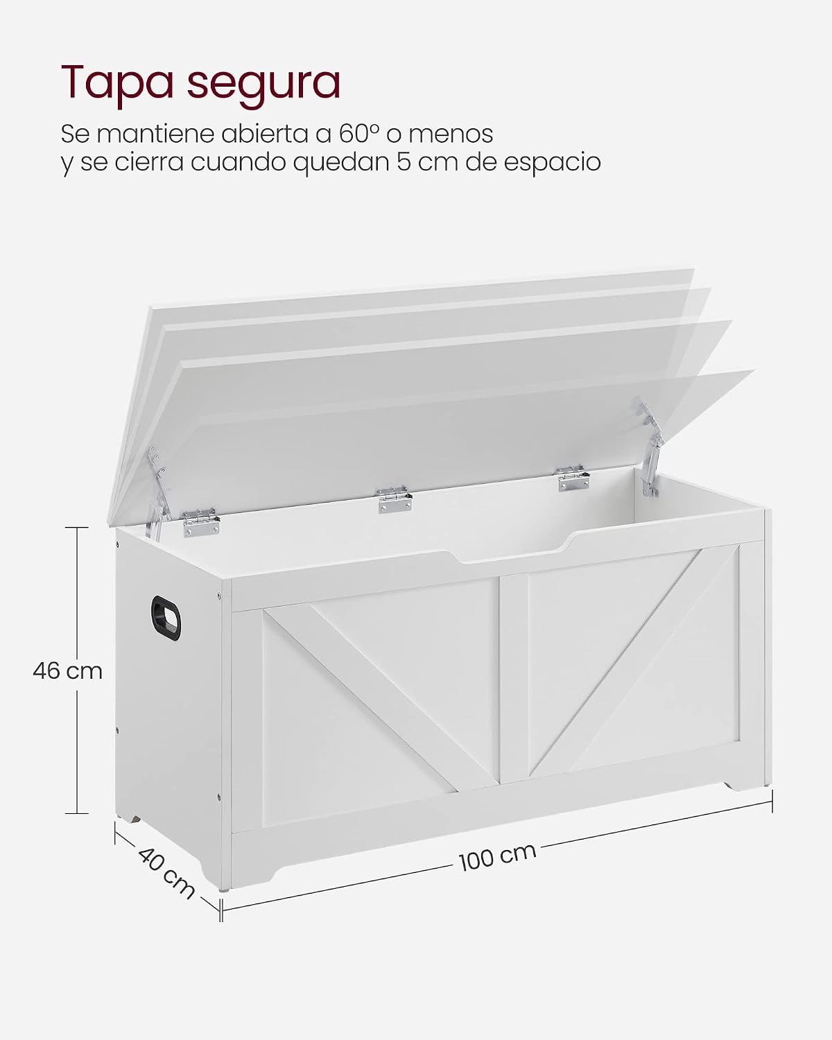 Detalle de VASAGLE LSB060T14 banco almacenaje 40 x 100 cm