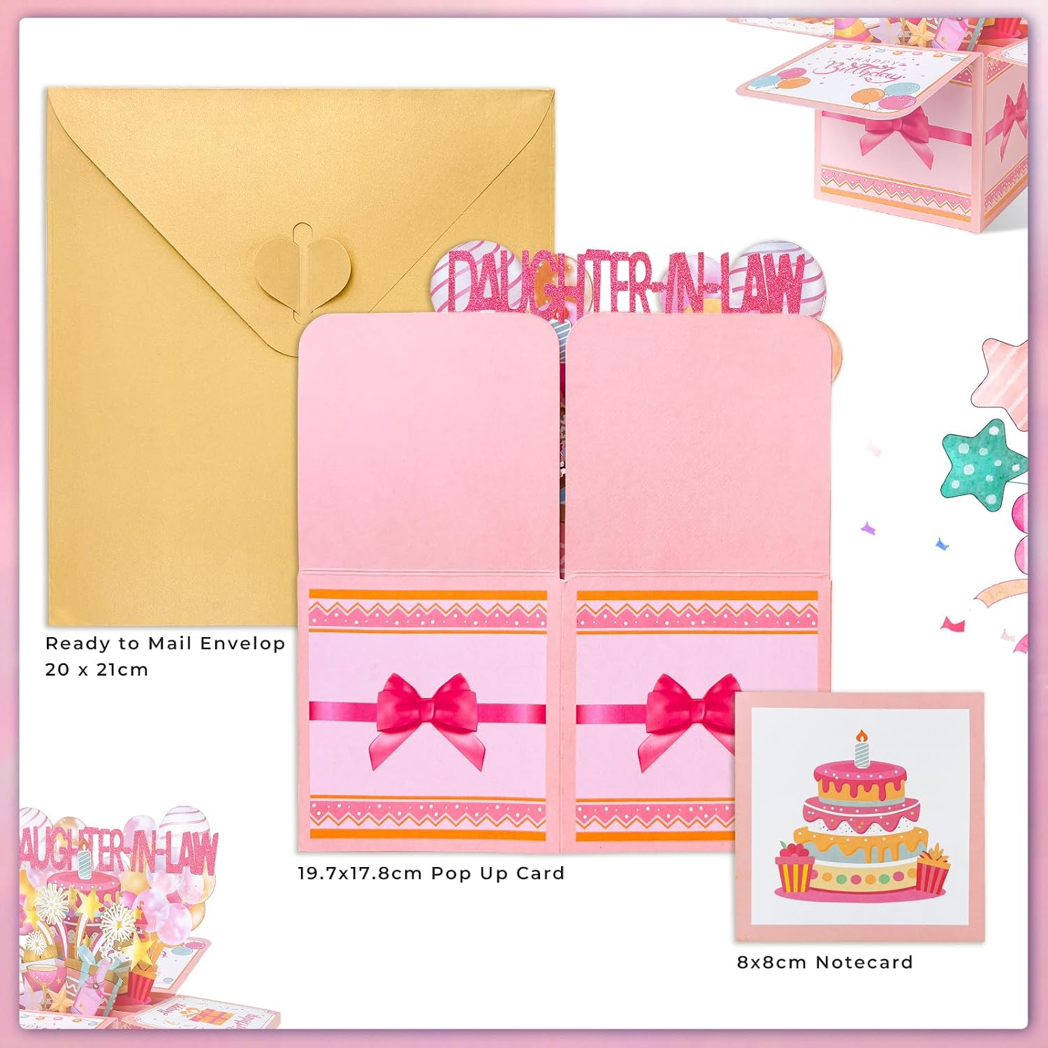 Detalle de Happivue Daughter In Law 3D Pop-Up Birthday Card