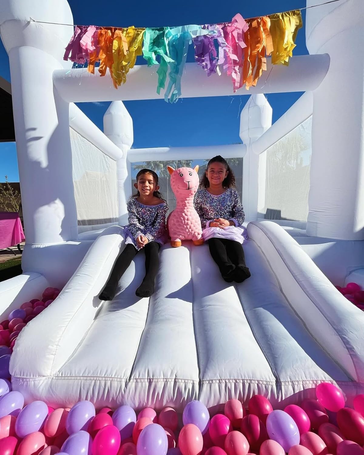 Thumbnail 6 de Inflatable White Bounce House 13' L 🎪