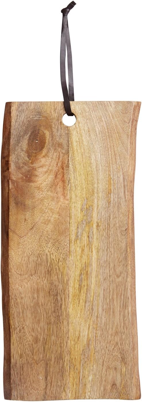 Detalle 2 de MasterClass Gourmet Mango Wood Chopping and Serving Board with Leather Loop