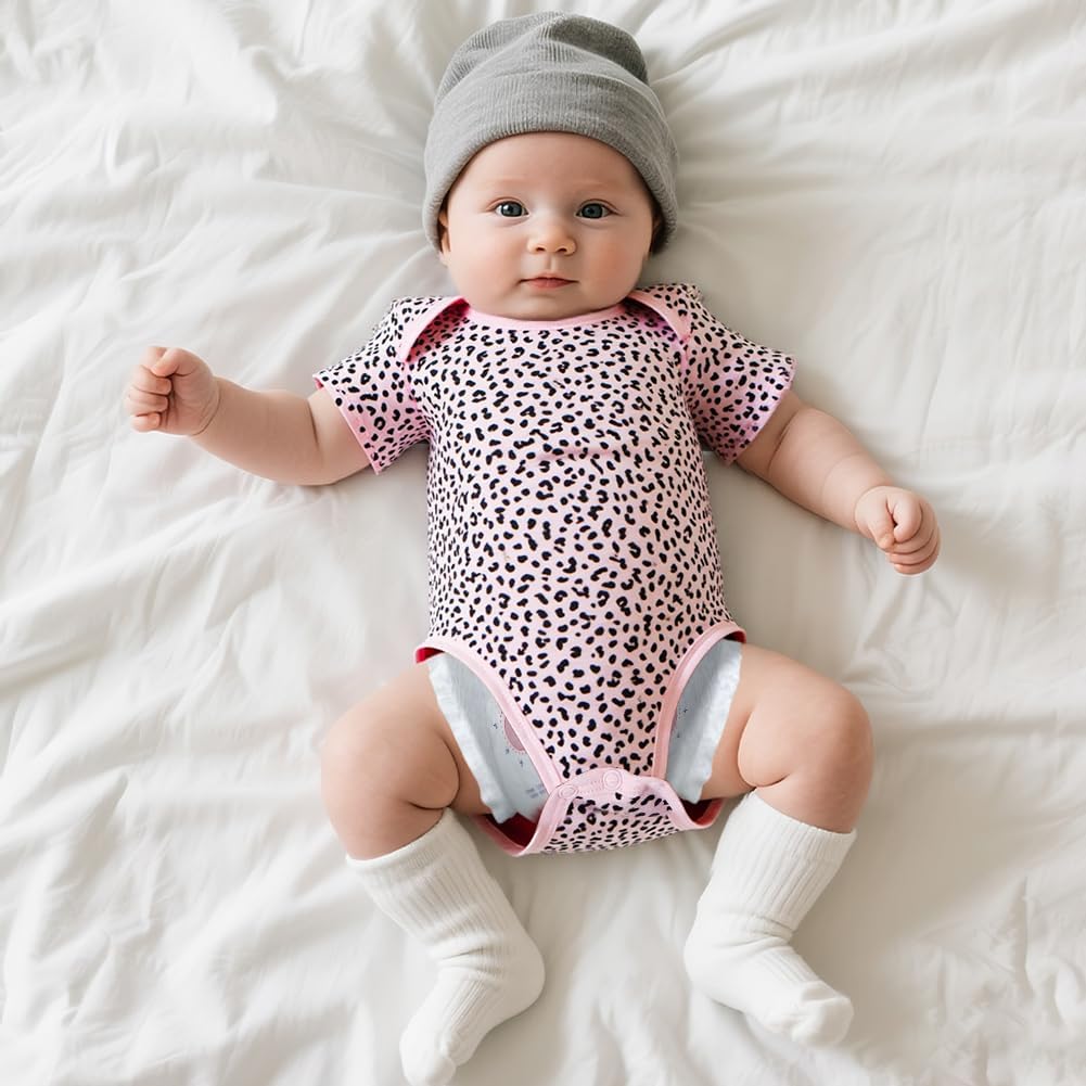 Thumbnail 6 de Vicloon Baby Bodysuits (Pack of 3/5): Soft Organic Cotton Short Sleeve Vests for Newborns 0–12M