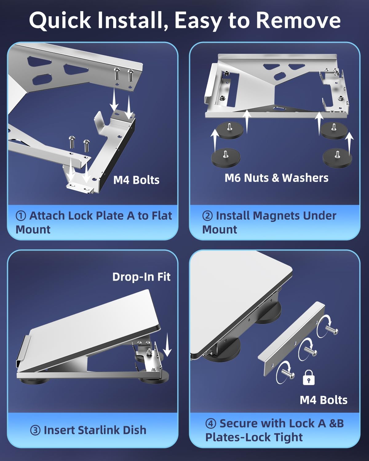 Thumbnail 5 de Starlink Mini Flat Magnetic Roof Mount, 220 lbs