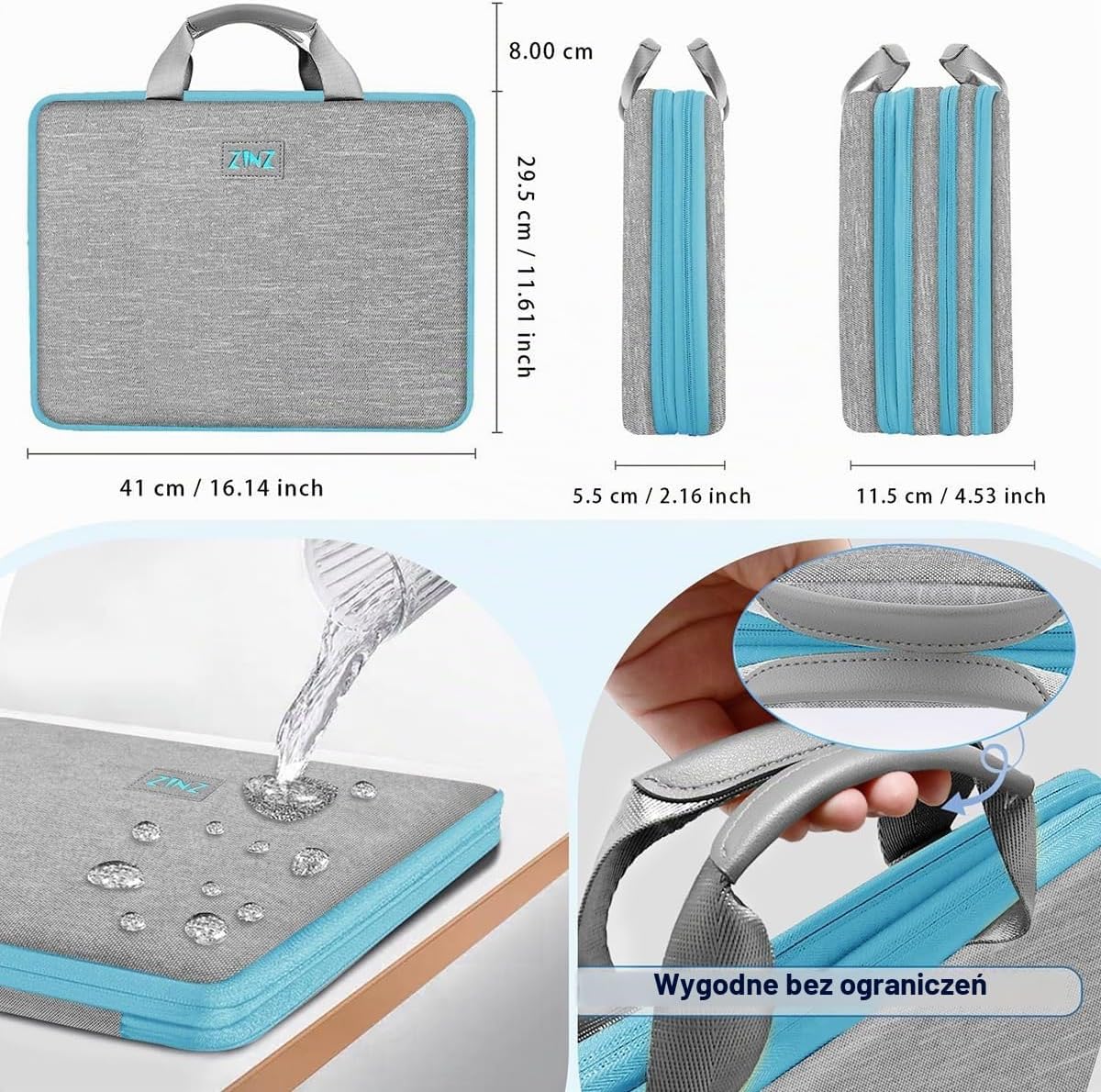 Thumbnail 2 de ZINZ ZINZ-Handbag 08 – torba na laptopa z wieloma kieszeniami, 490 g