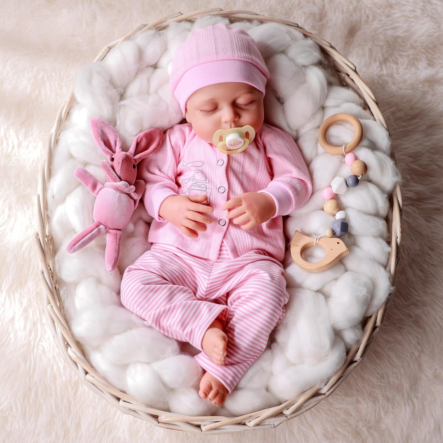 Thumbnail 6 de JIZHI Reborn Doll 17 inch lifelike baby girl doll