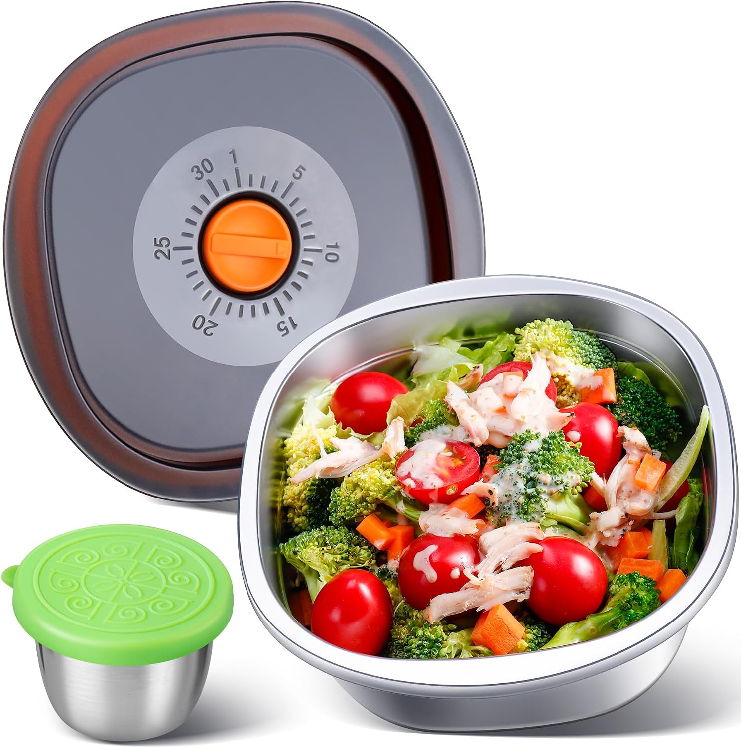 Thumbnail 6 de KTKUDY 3 Pack Salad Bowls 50 oz