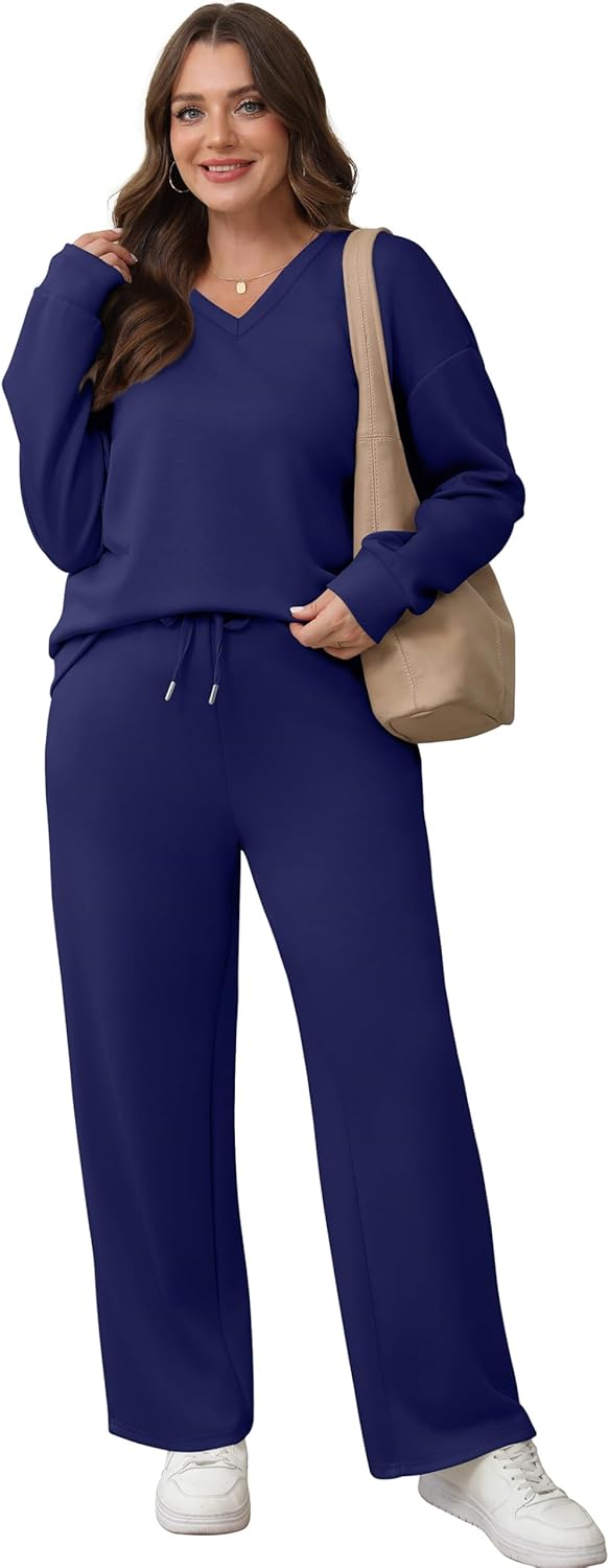 Detalle 2 de WIHOLL Lounge Sets 2-Piece V Neck XS-XXL
