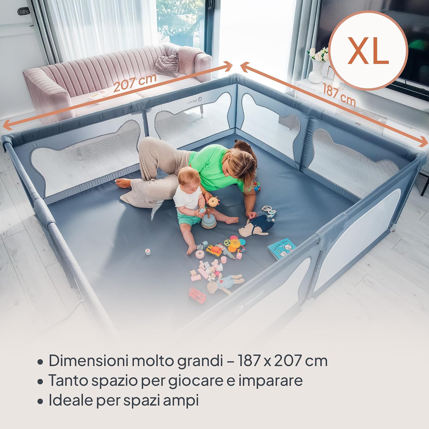 Thumbnail 1 de LIONELO WILLOW XL Box Pieghevole per Bambini 0-48 Mesi: spazio ampio, sicurezza e praticità