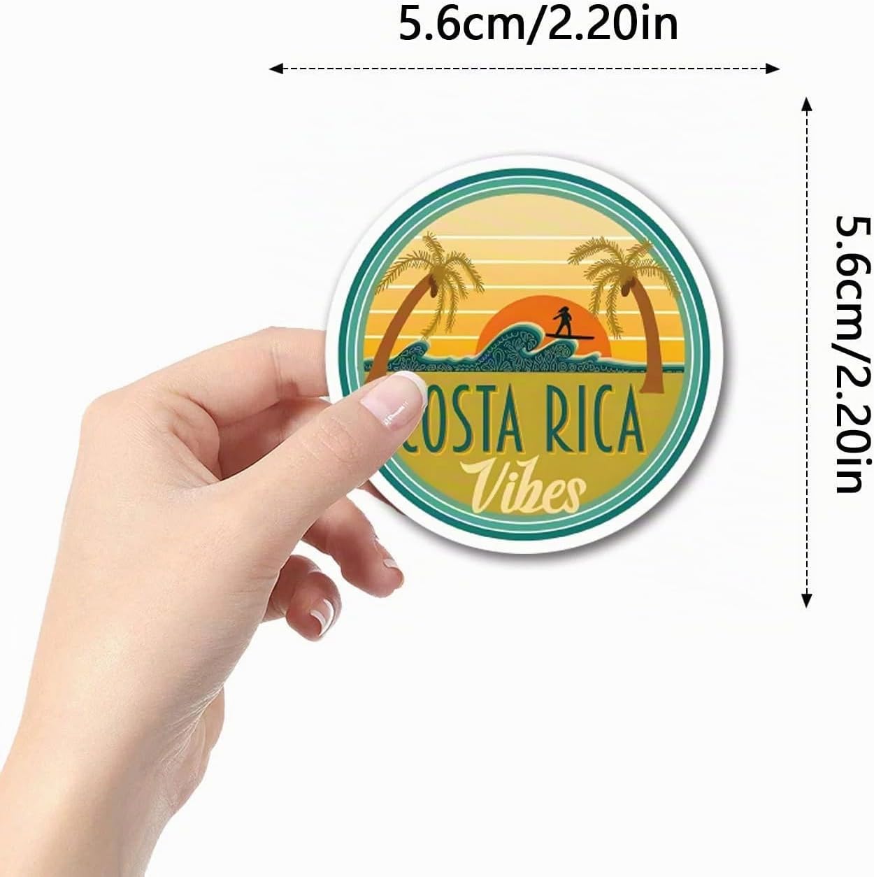 Detalle 2 de Luzhans Surf-Aufkleber-Set – 100 wasserdichte Vinyl-Sticker für Auto, Laptop, Handy, Board und mehr