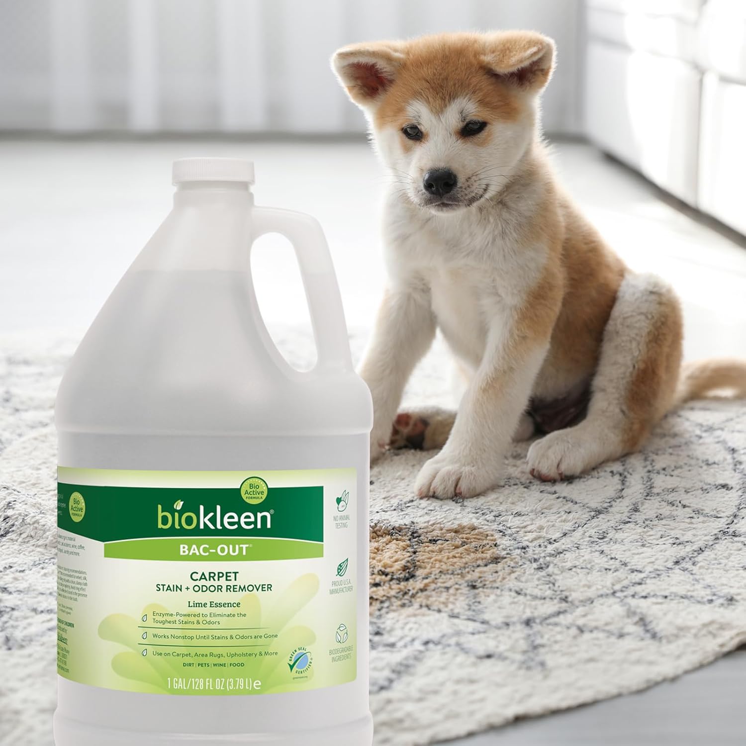 Detalle 2 de Biokleen Bac Out Enzyme Cleaner, Lime Scent — Plant-Based Odor & Stain Eliminator