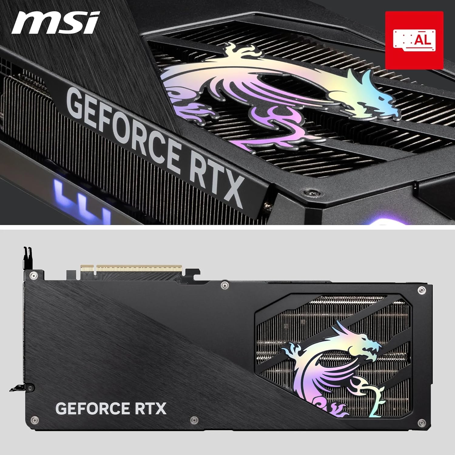 Detalle de MSI GeForce RTX 5070 12G Gaming Trio OC – 12 GB GDDR7, PCIe 5, 2610 MHz Boost