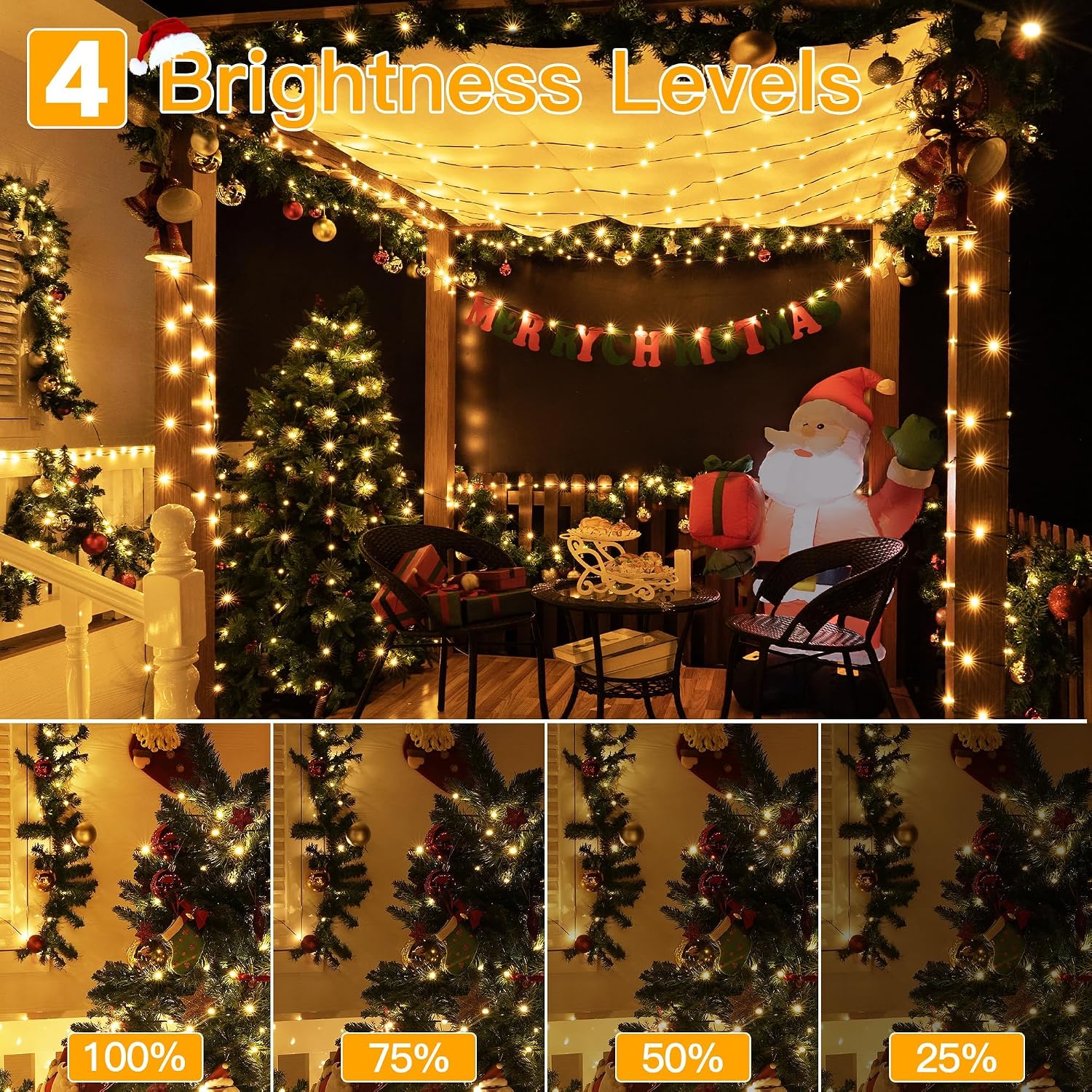 Thumbnail 6 de Ollny HG-29V1016C Christmas Lights, 1,000 Warm White LEDs, 328 ft, IP67