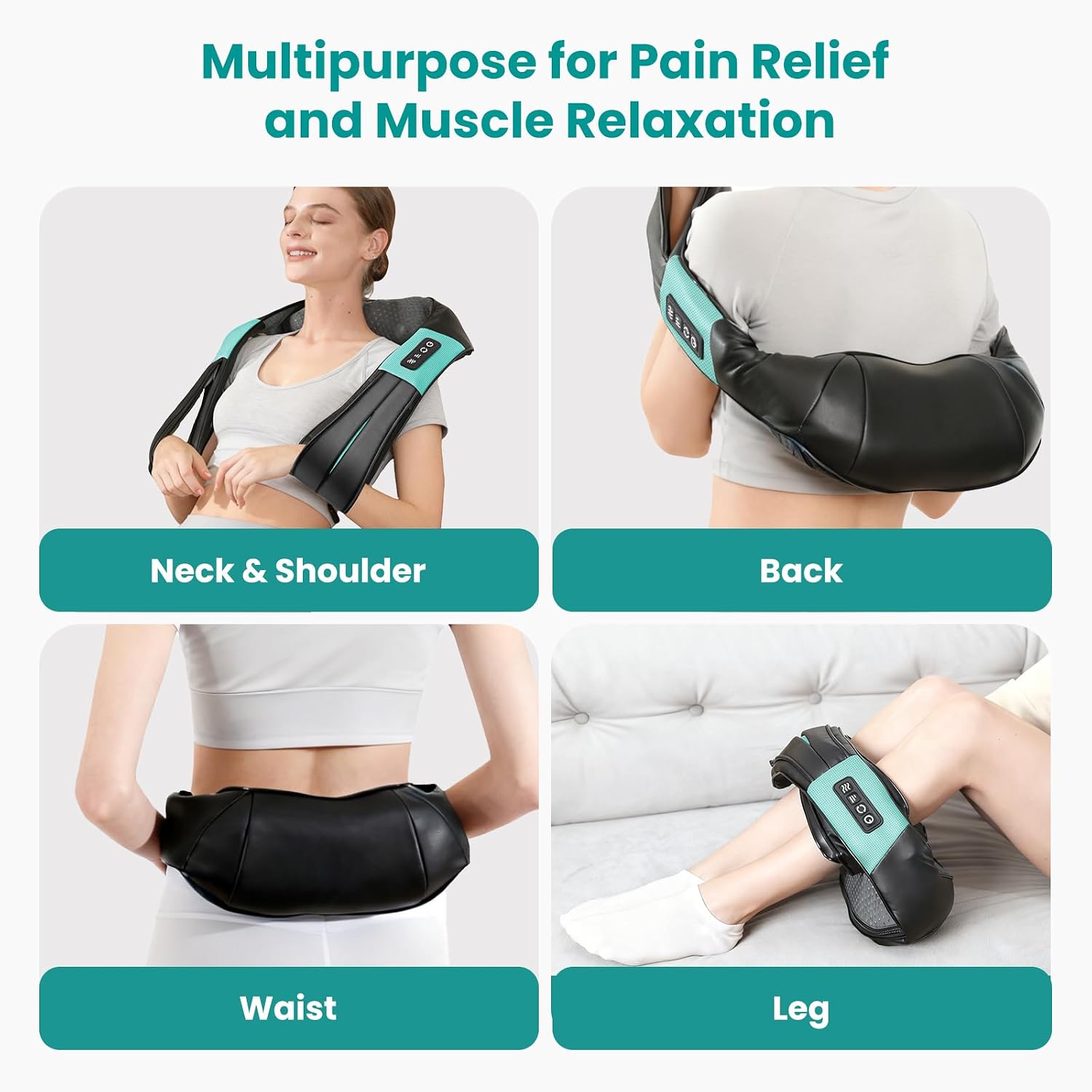 Thumbnail 4 de Nekteck Shiatsu Neck Massager 8-Roller 3D Heat
