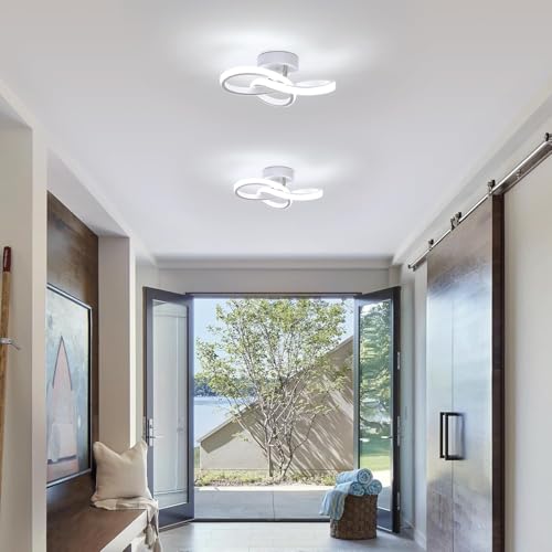 Detalle de Comely Lampada da Soffitto LED Moderna 22W, 2500 lm – Plafoniera Creativa a Forma di Fiore