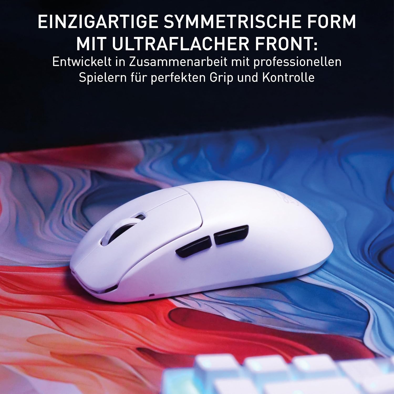 Detalle de CHERRY XTRFY M68 Pro Wireless – ultraschnelle kabellose Gaming-Maus (Weiß, 55 g)